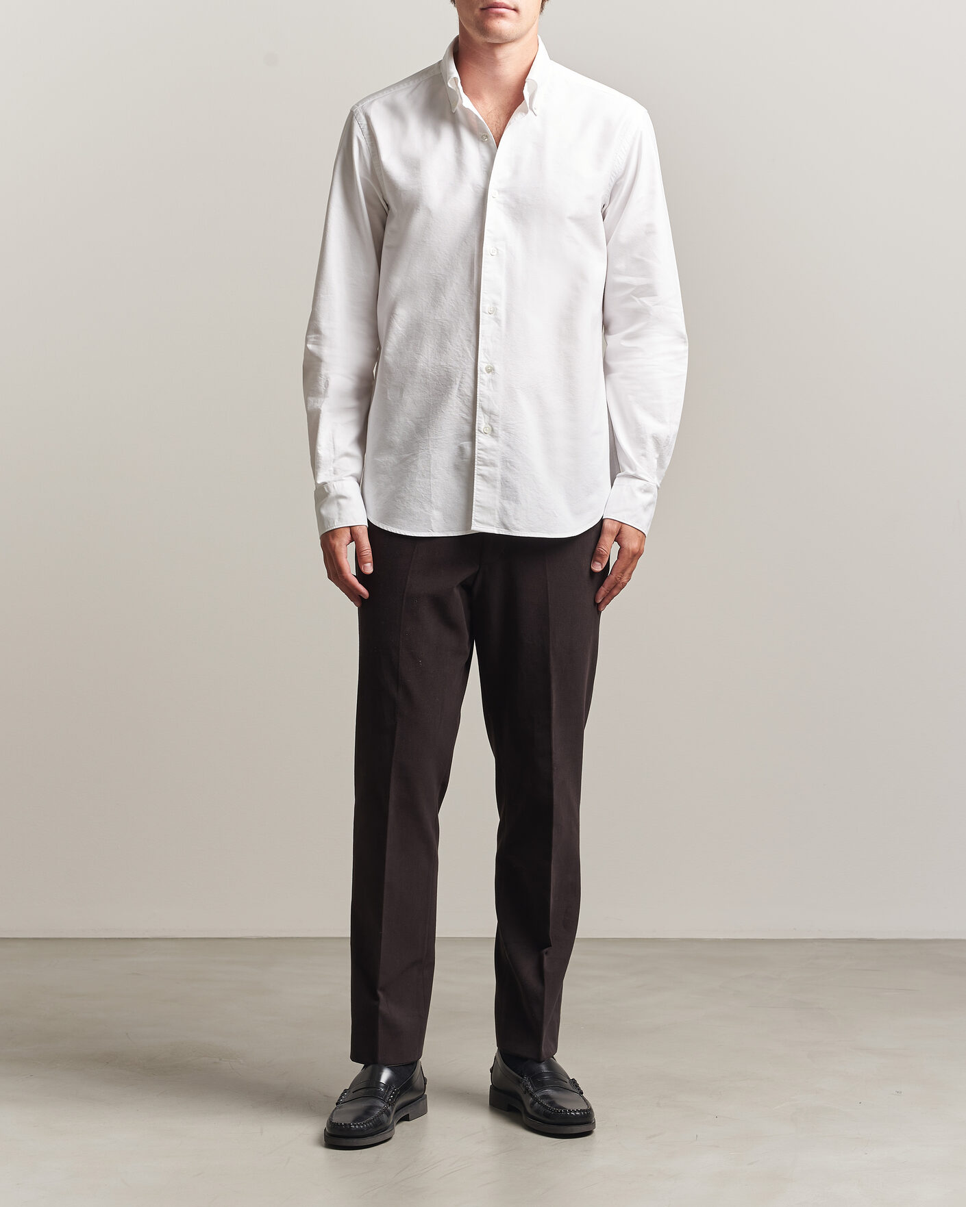 Herr | Skjortor | Grigio | Oxford Button Down Shirt White
