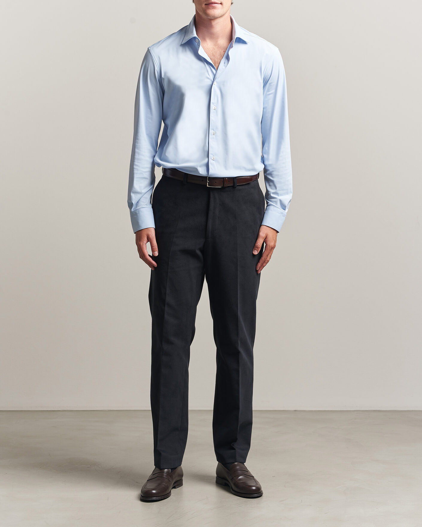 Herr | Skjortor | Grigio | Jersey Shirt Light Blue