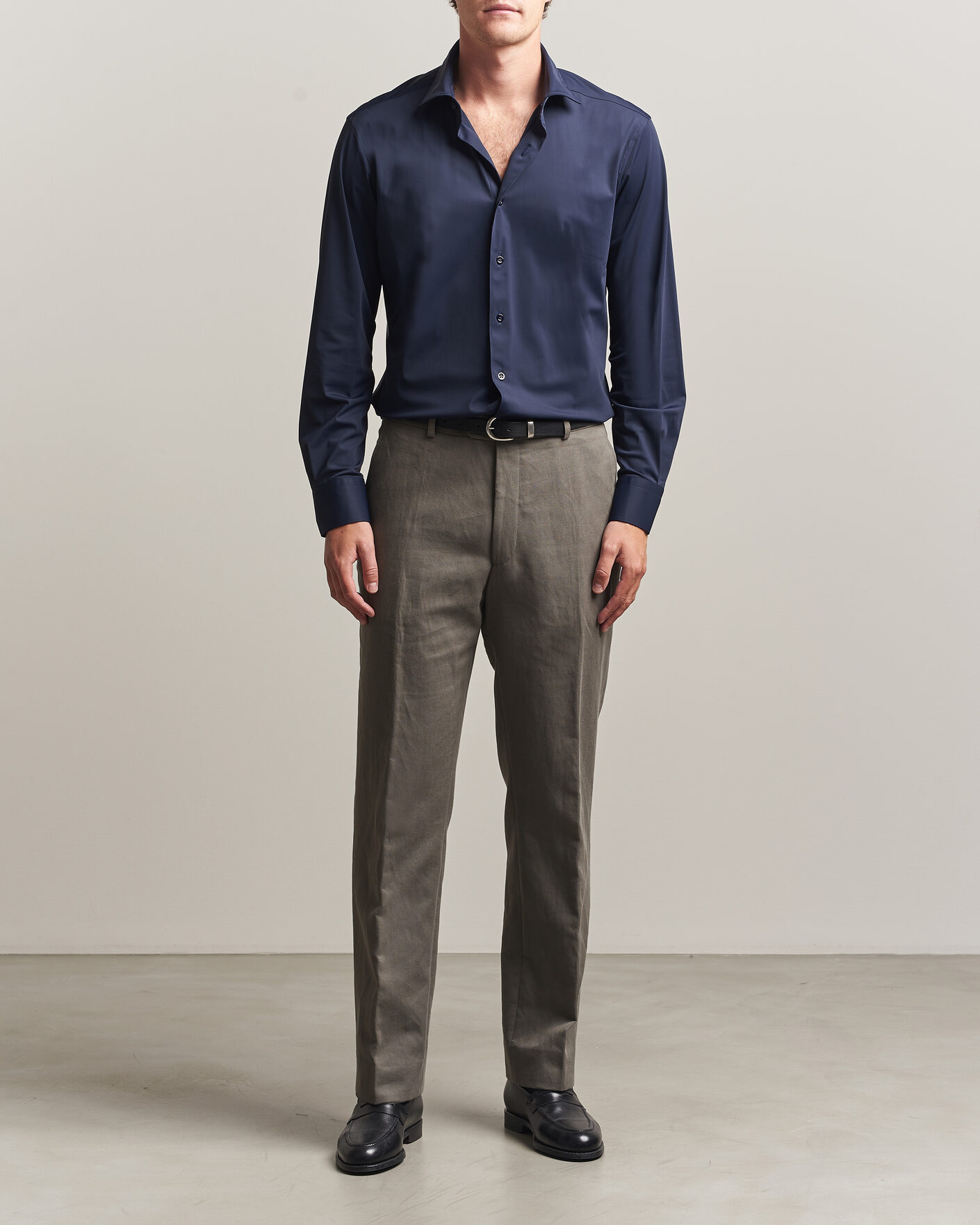 Herr | Skjortor | Grigio | Jersey Shirt Navy