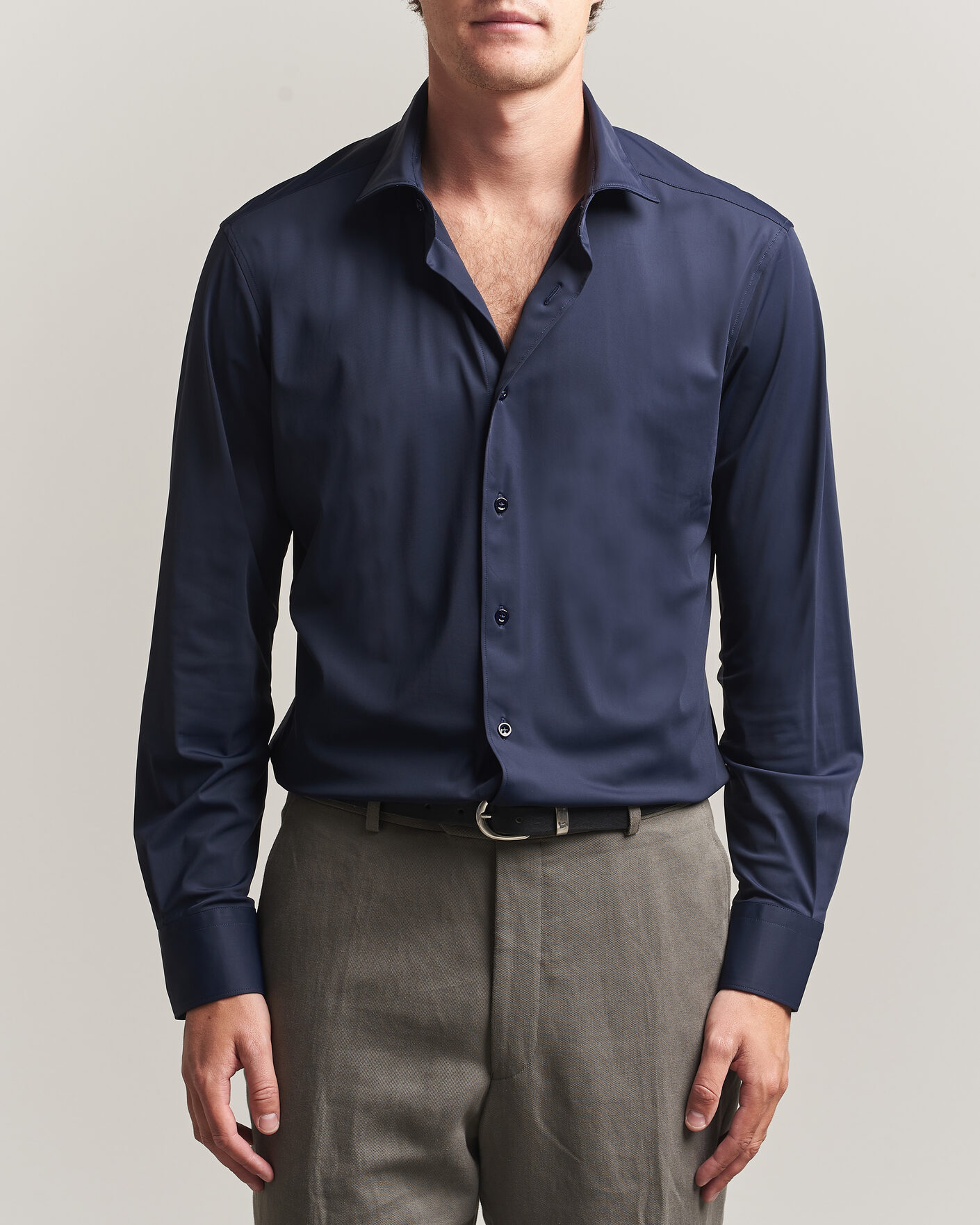 Herr | Skjortor | Grigio | Jersey Shirt Navy