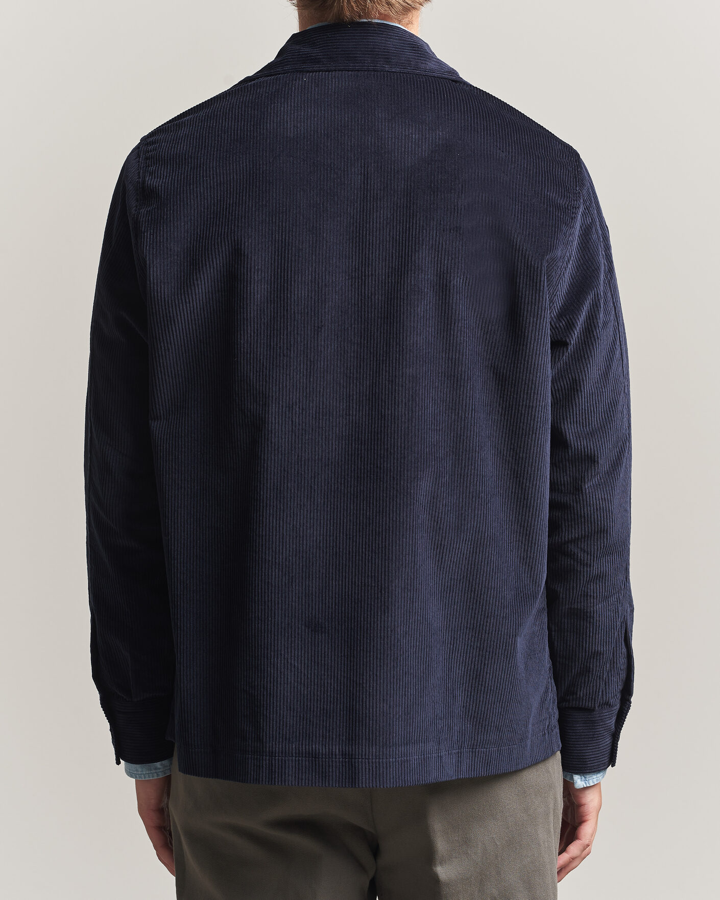 Herr | Skjortor | Grigio | Corduroy Overshirt Navy