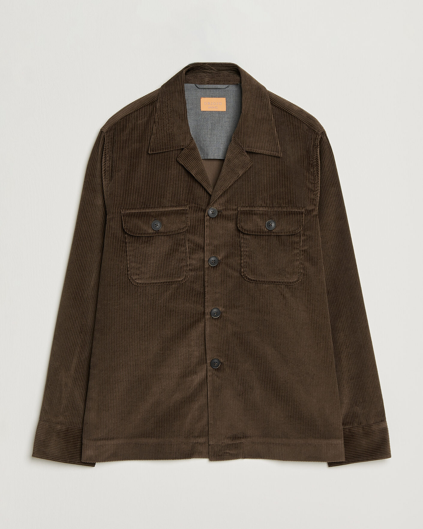Herr | Skjortor | Grigio | Corduroy Overshirt Dark Brown