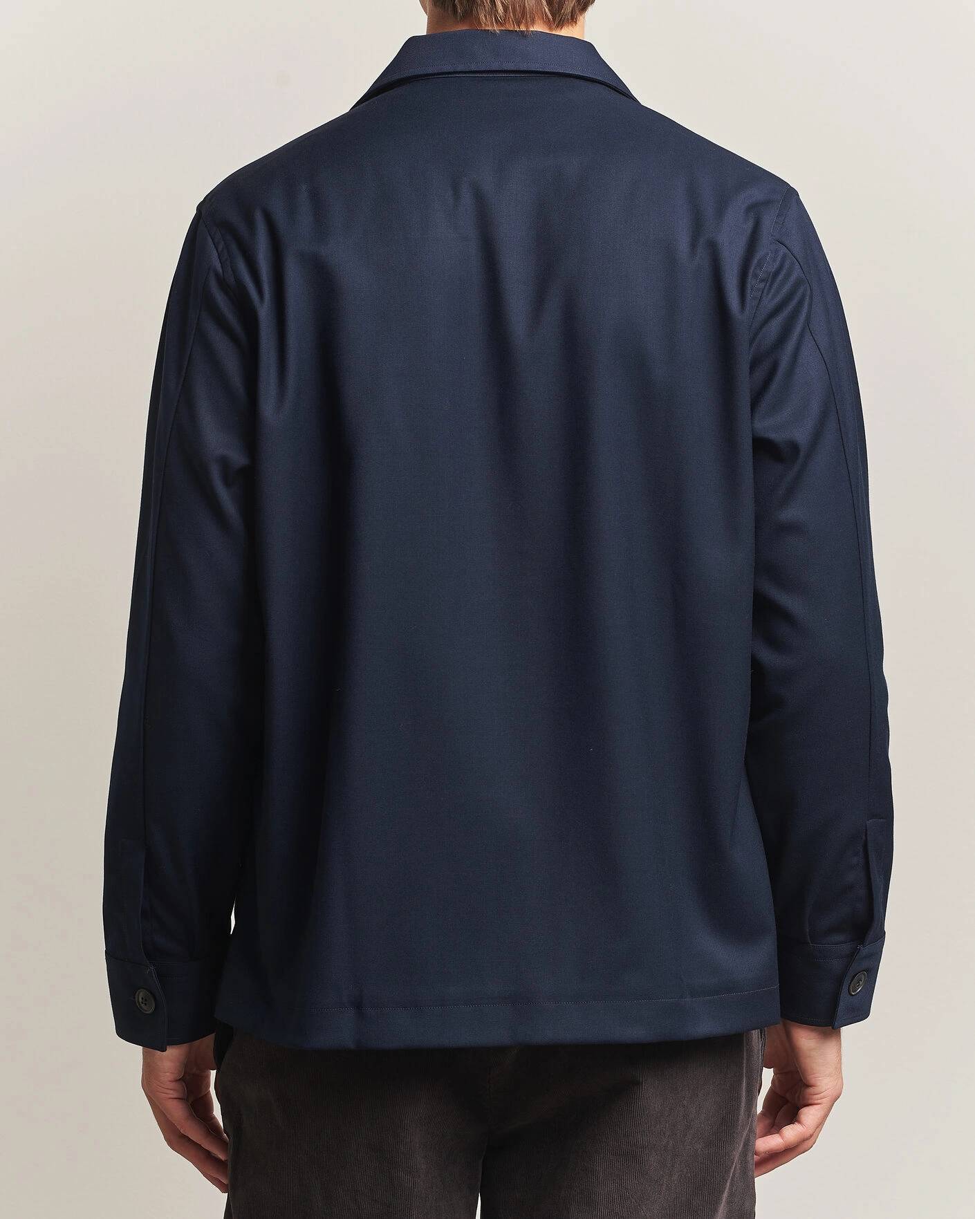 Herr | Skjortor | Grigio | Twill Overshirt Navy