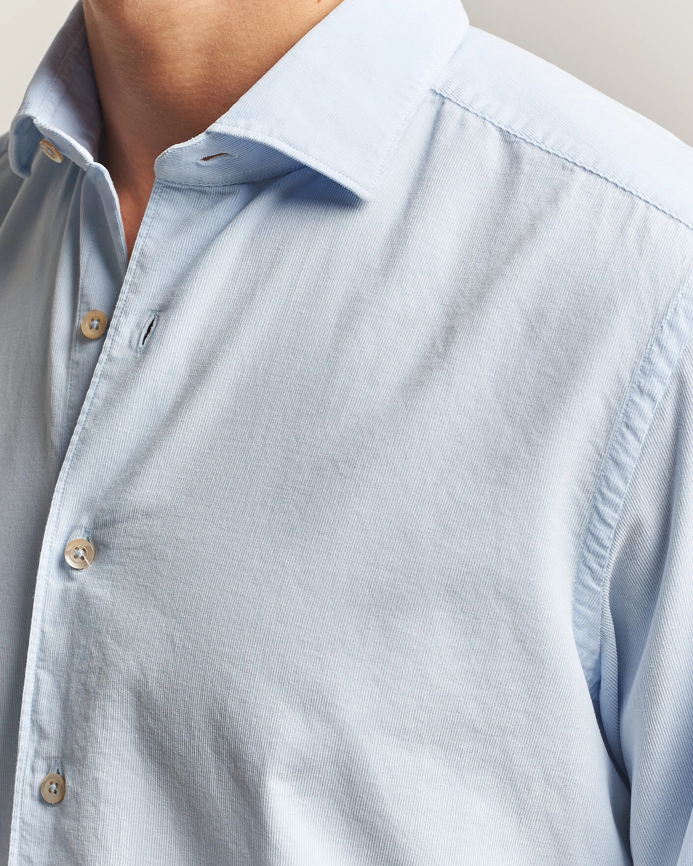 Herr | Skjortor | Grigio | Corduroy Shirt Light Blue