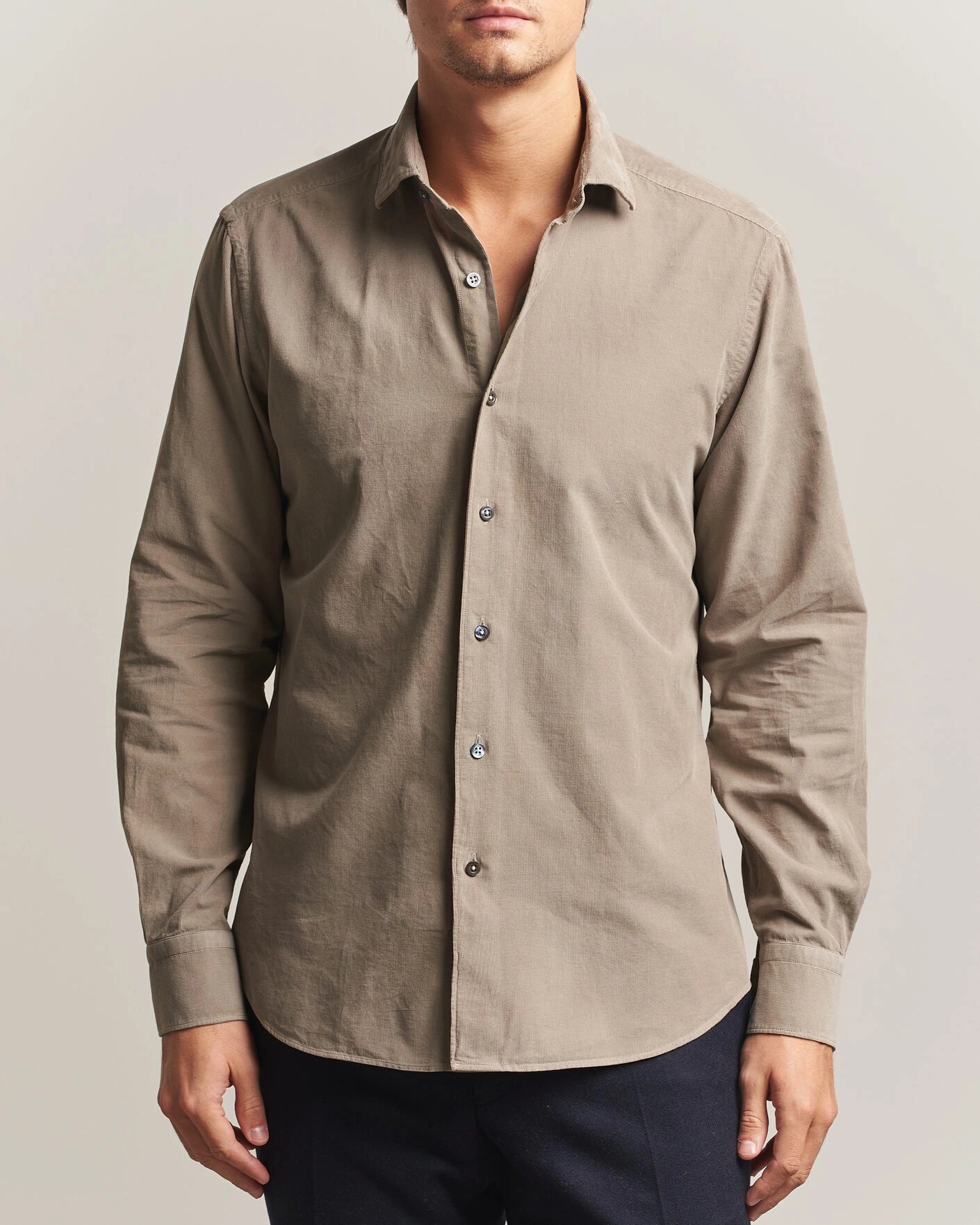 Herr | Skjortor | Grigio | Corduroy Shirt Beige