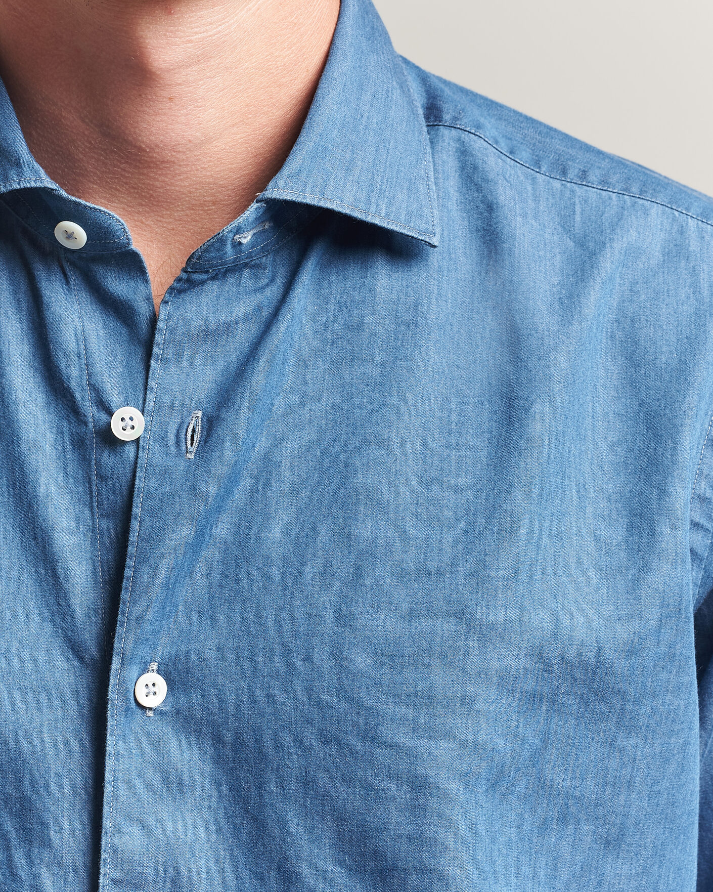 Herr | Skjortor | Grigio | Denim Shirt Light Blue