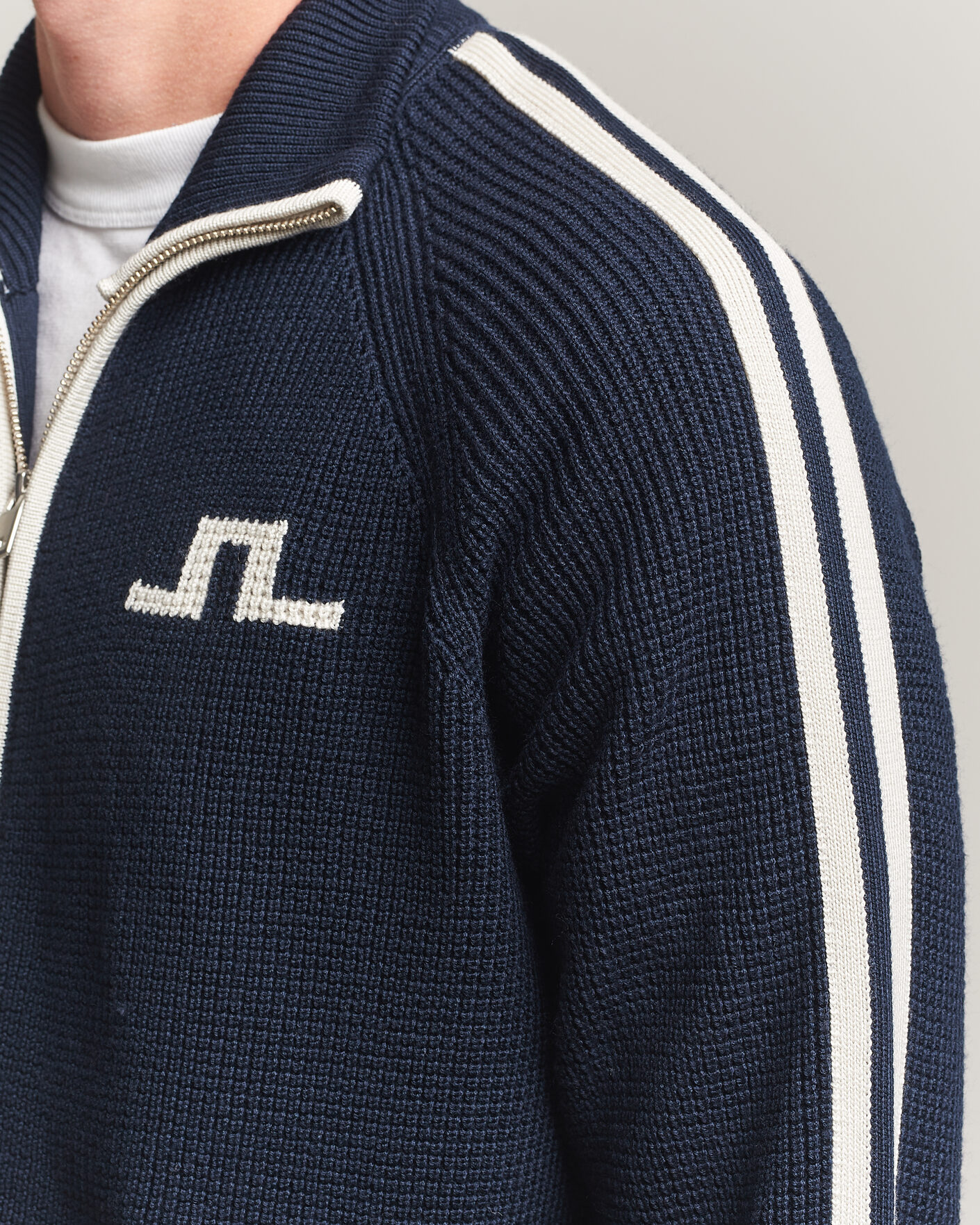 Herr | Tröjor | J.Lindeberg | Craig Knitted Full Zip JL Navy