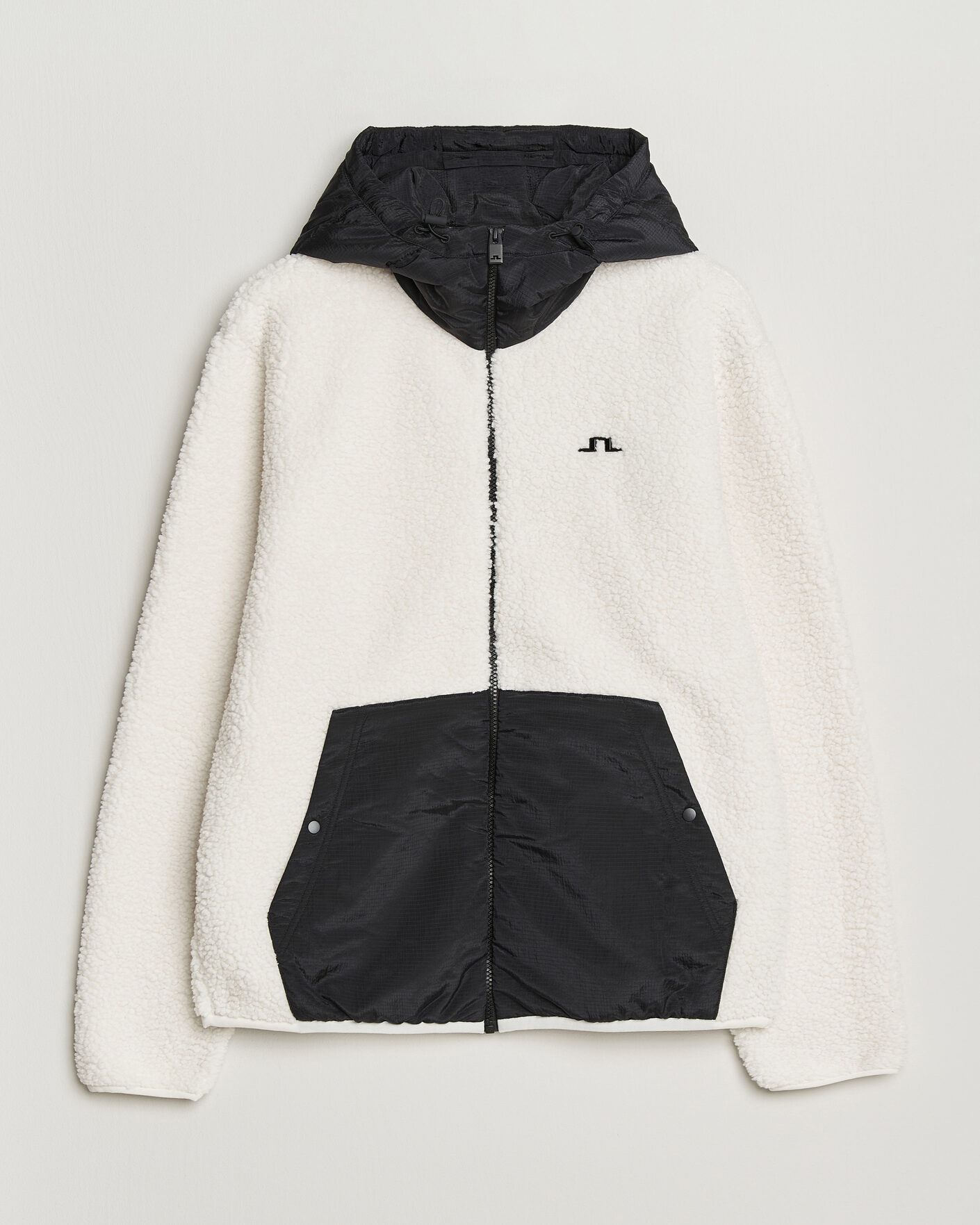 Herr | Tröjor | J.Lindeberg | Varek Hybrid Hooded Full Zip Tofu