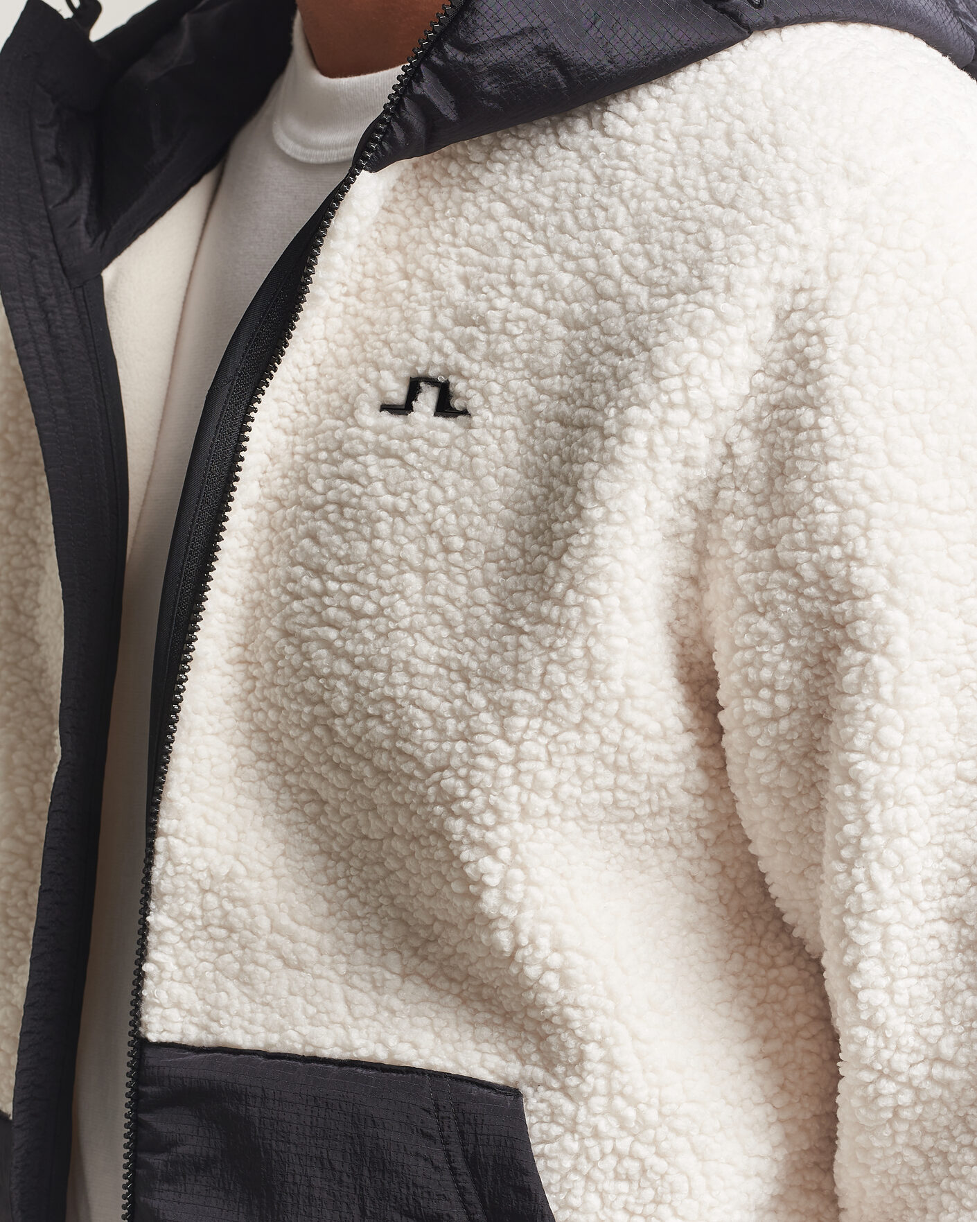 Herr | Tröjor | J.Lindeberg | Varek Hybrid Hooded Full Zip Tofu