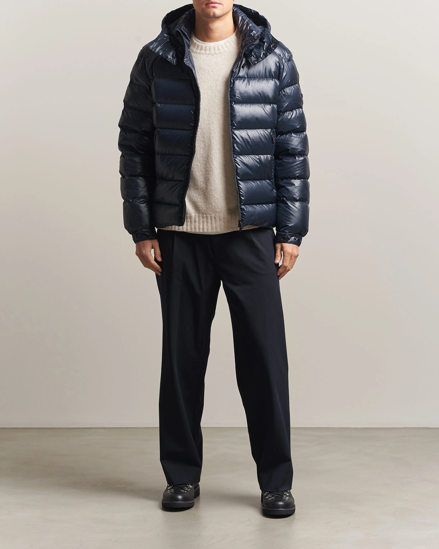 Herr | Jackor | J.Lindeberg | Creek Light Hooded Down Jacket JL Navy
