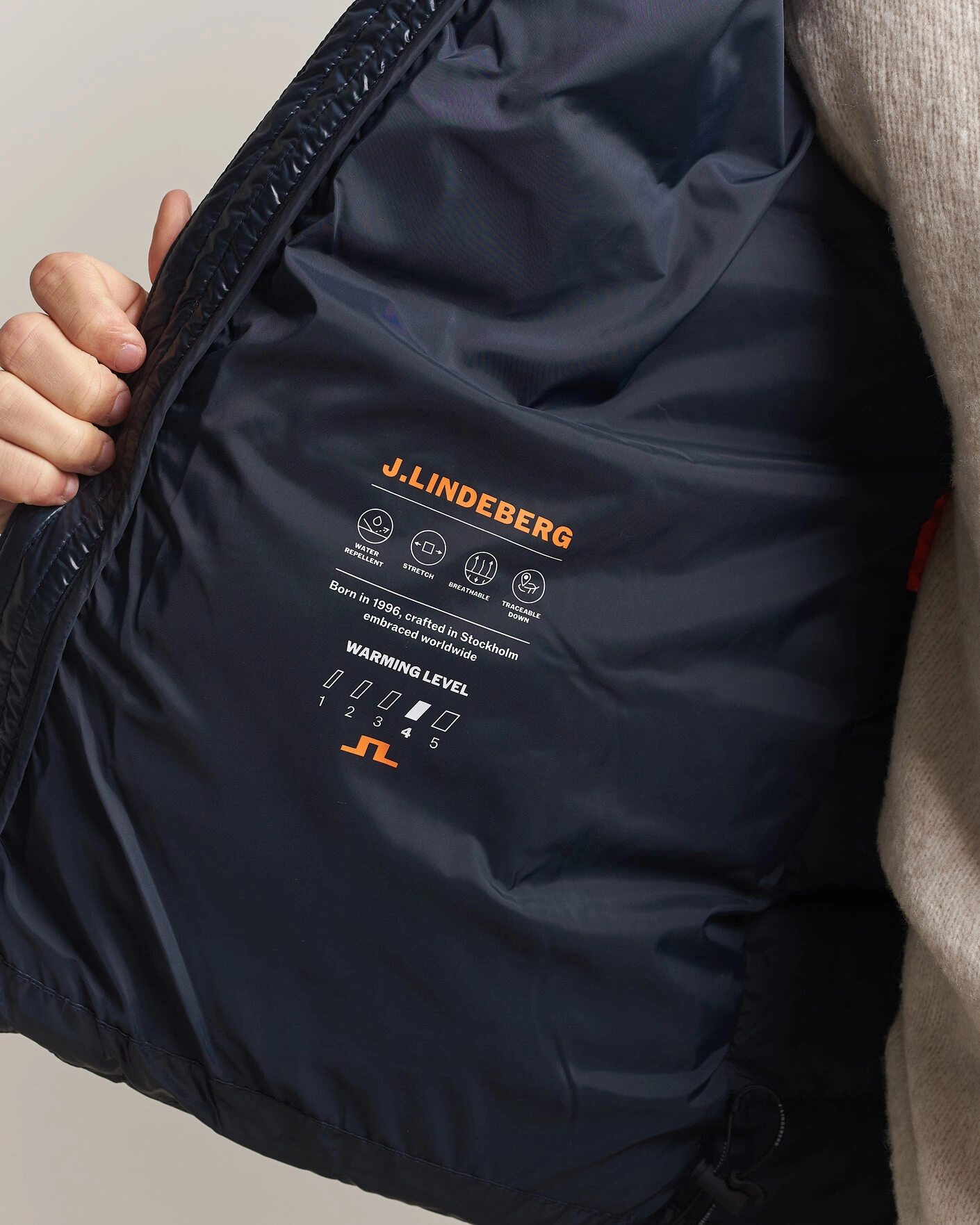 Herr | Jackor | J.Lindeberg | Creek Light Hooded Down Jacket JL Navy
