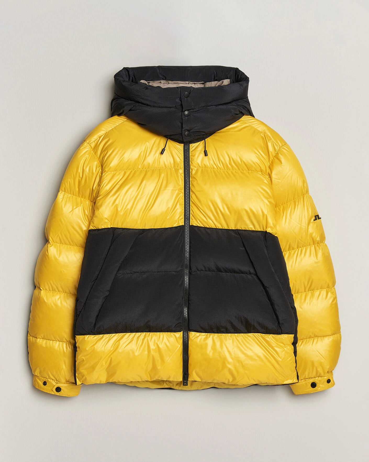Herr | Jackor | J.Lindeberg | Creek Block Hooded Down Jacket Bumblebee