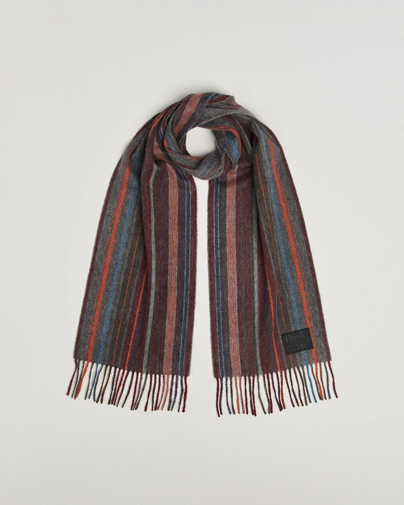 Herr | Halsdukar | Paul Smith | Lambswool Striped Scarf Red