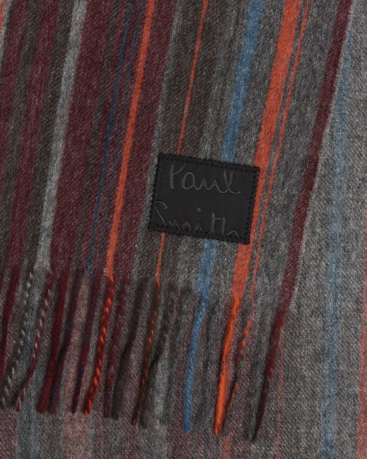 Herr | Halsdukar | Paul Smith | Lambswool Striped Scarf Red