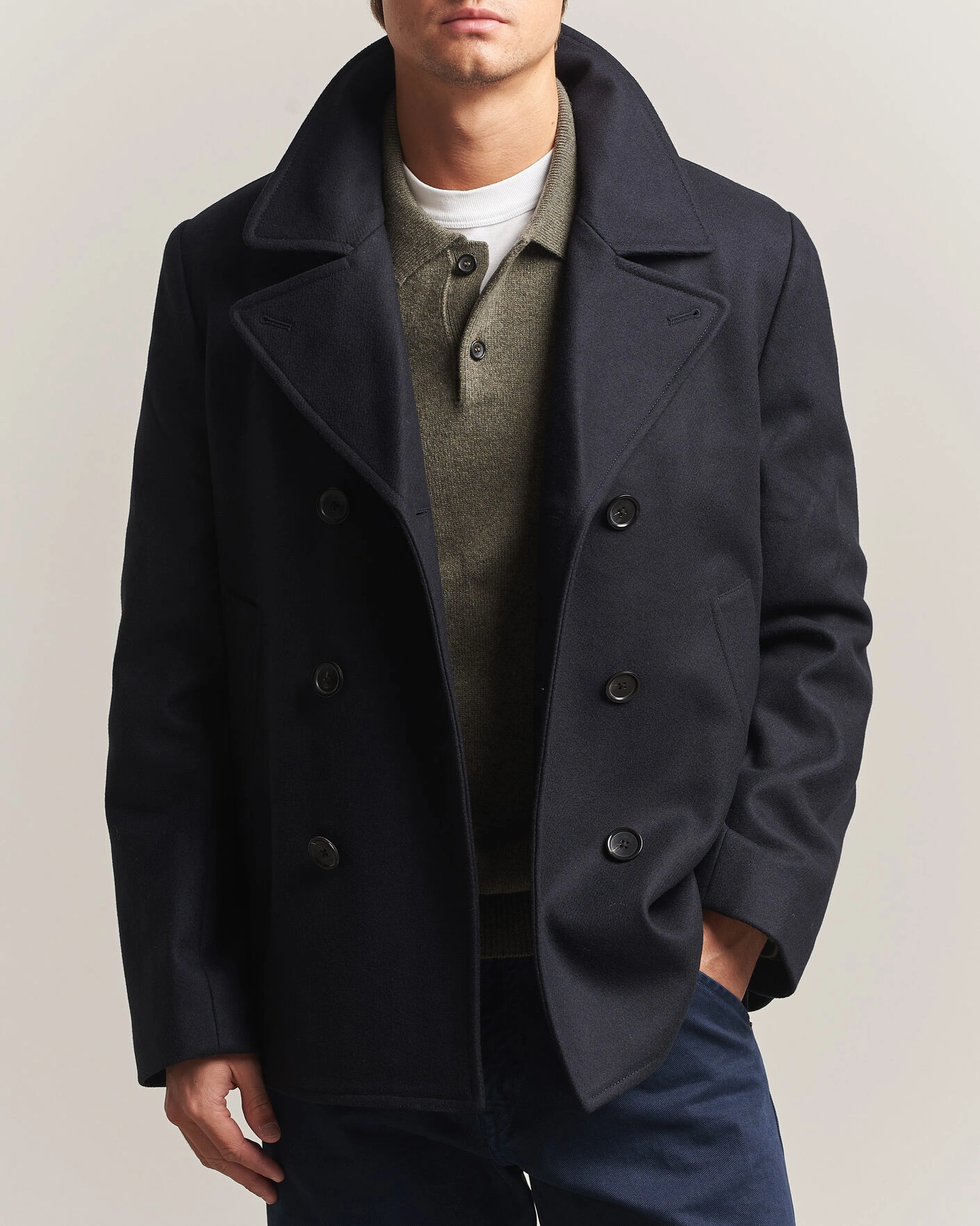 Herr | Jackor | PS Paul Smith | Wool Peacoat Navy