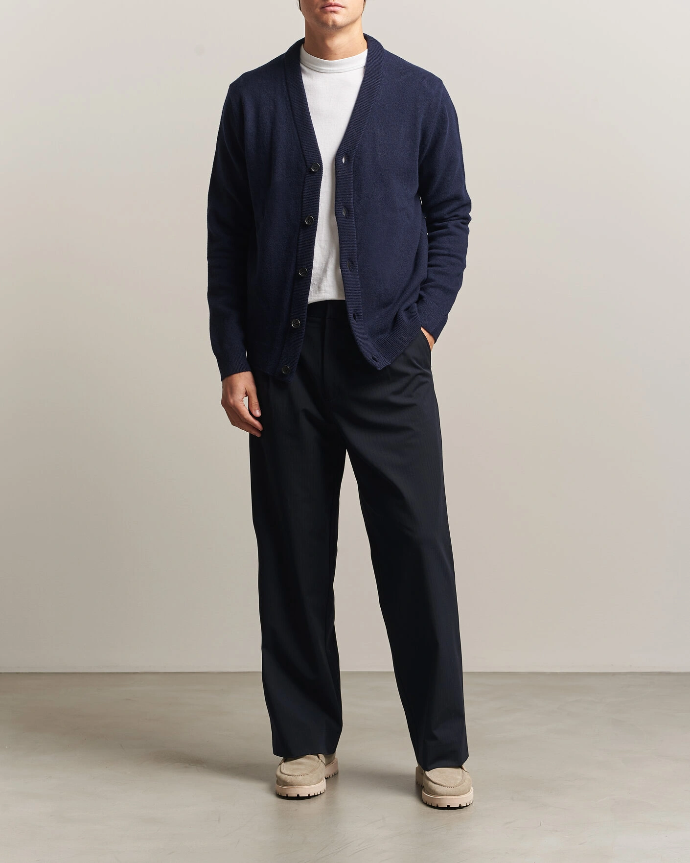Herr | Tröjor | PS Paul Smith | Wool Knitted Cardigan Navy