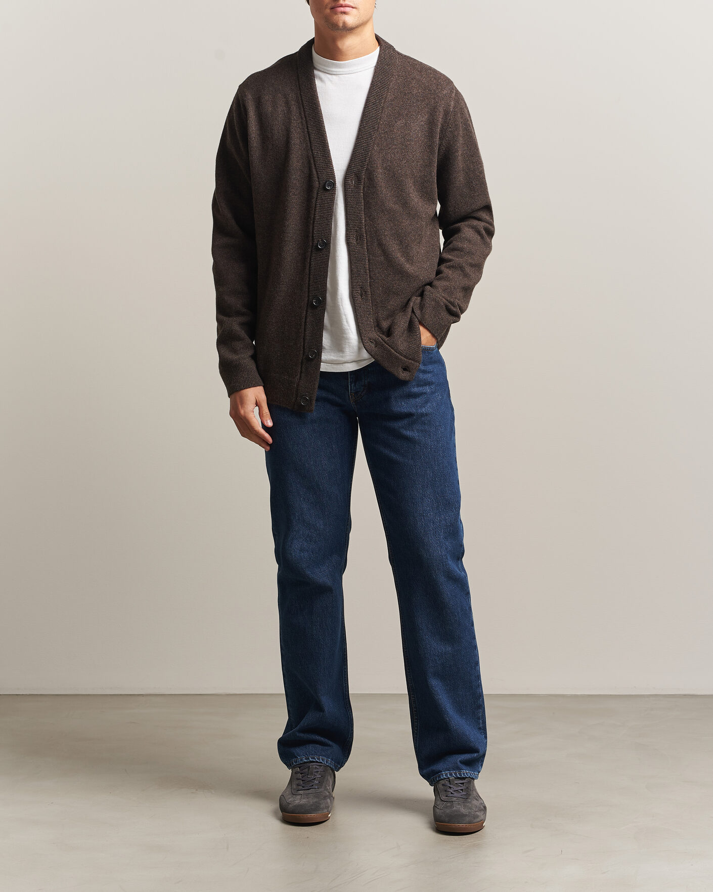 Herr | Tröjor | PS Paul Smith | Wool Knitted Cardigan Brown