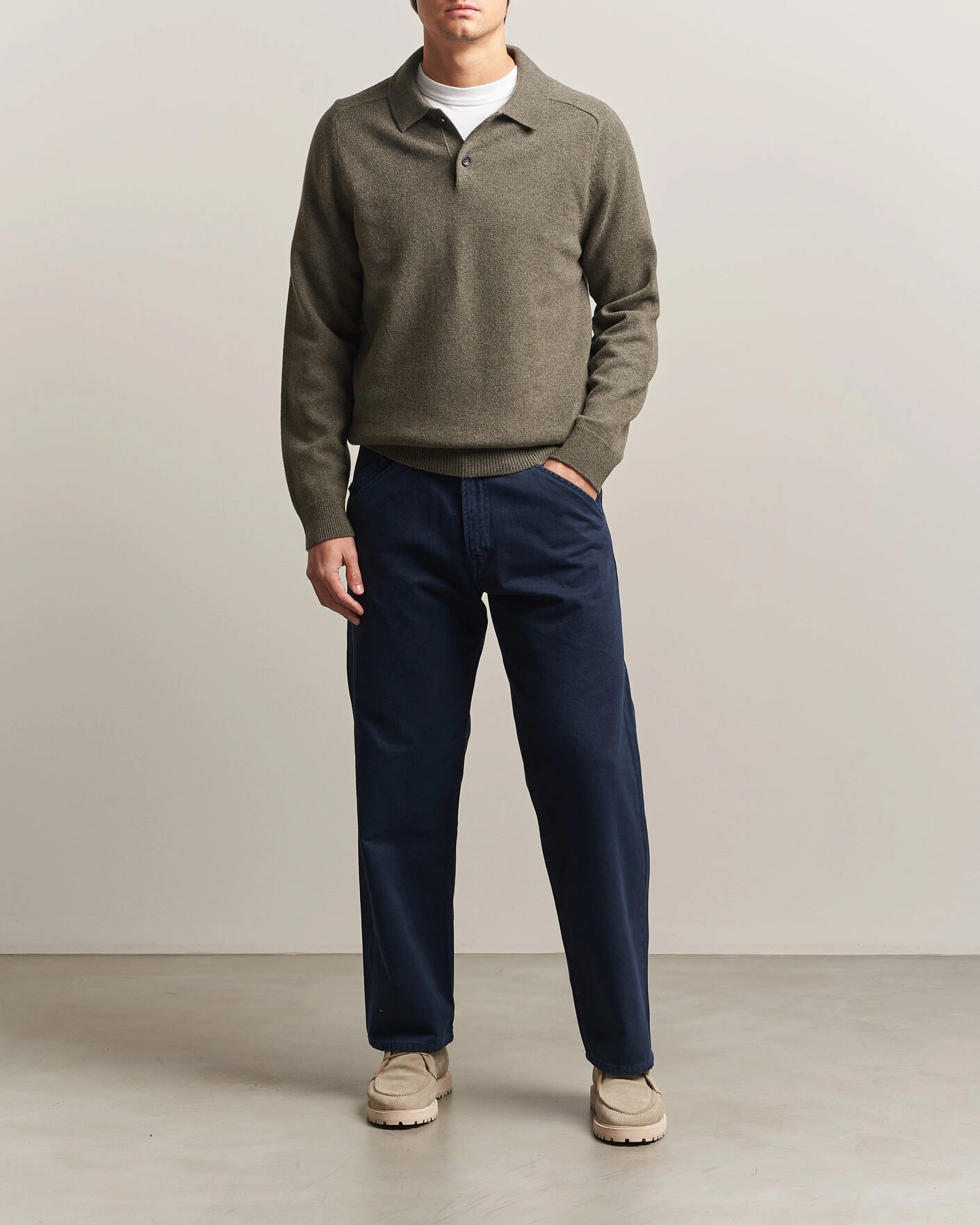 Herr | Byxor | PS Paul Smith | Relaxed Fit 5-Pocket Pants Navy