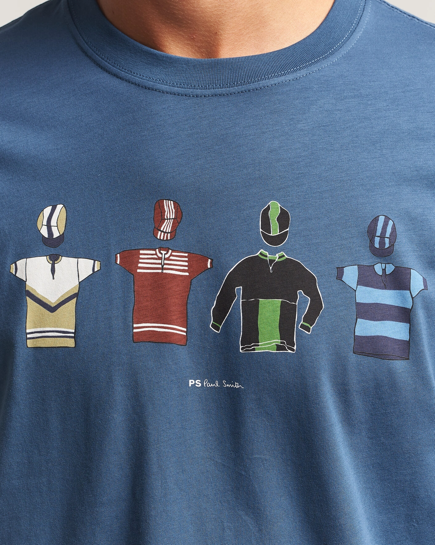Herr | T-Shirts | PS Paul Smith | Cycle Jersey's Crew Neck T-Shirt Blue