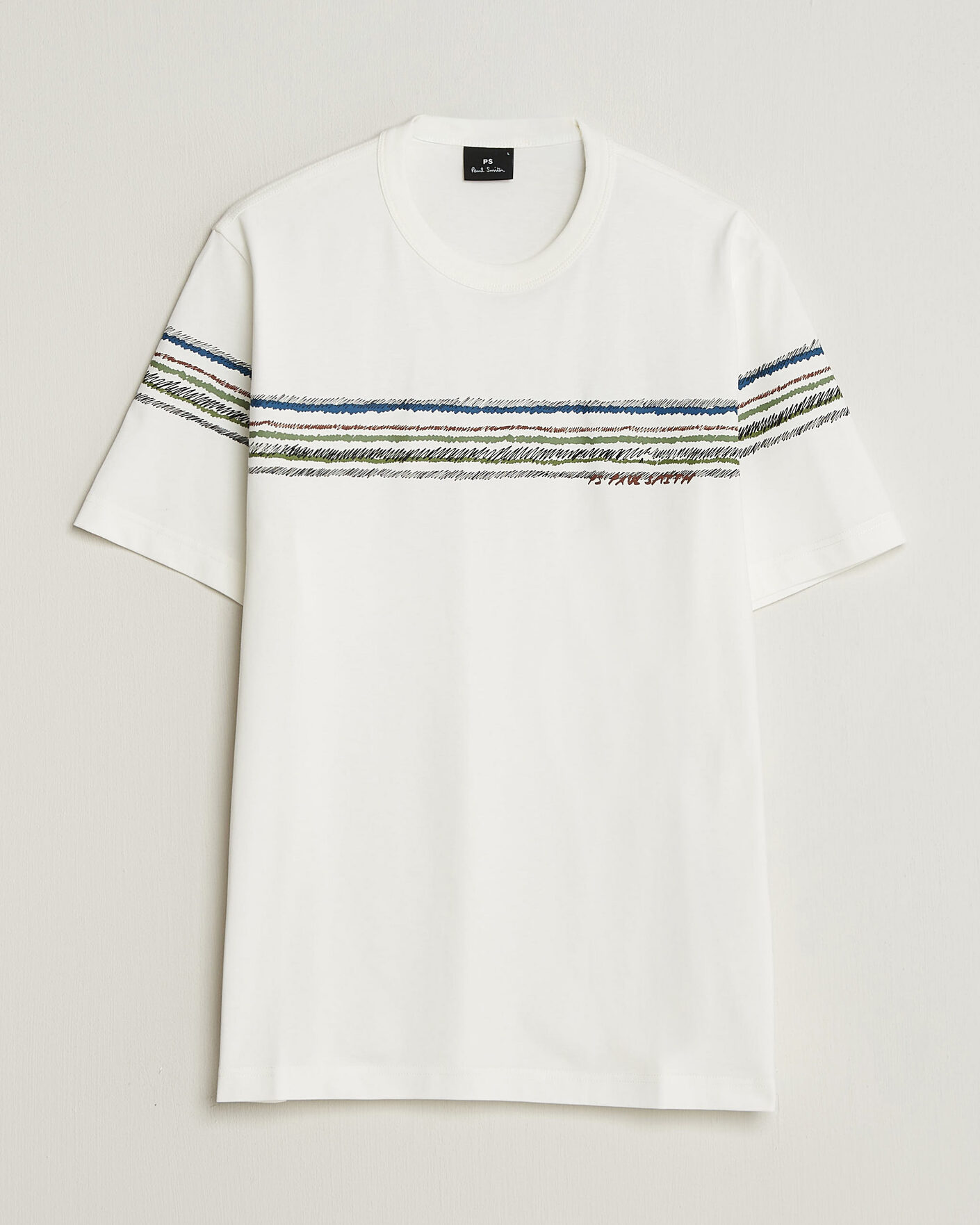 Herr | T-Shirts | PS Paul Smith | Stripes Crew Neck T-Shirt White