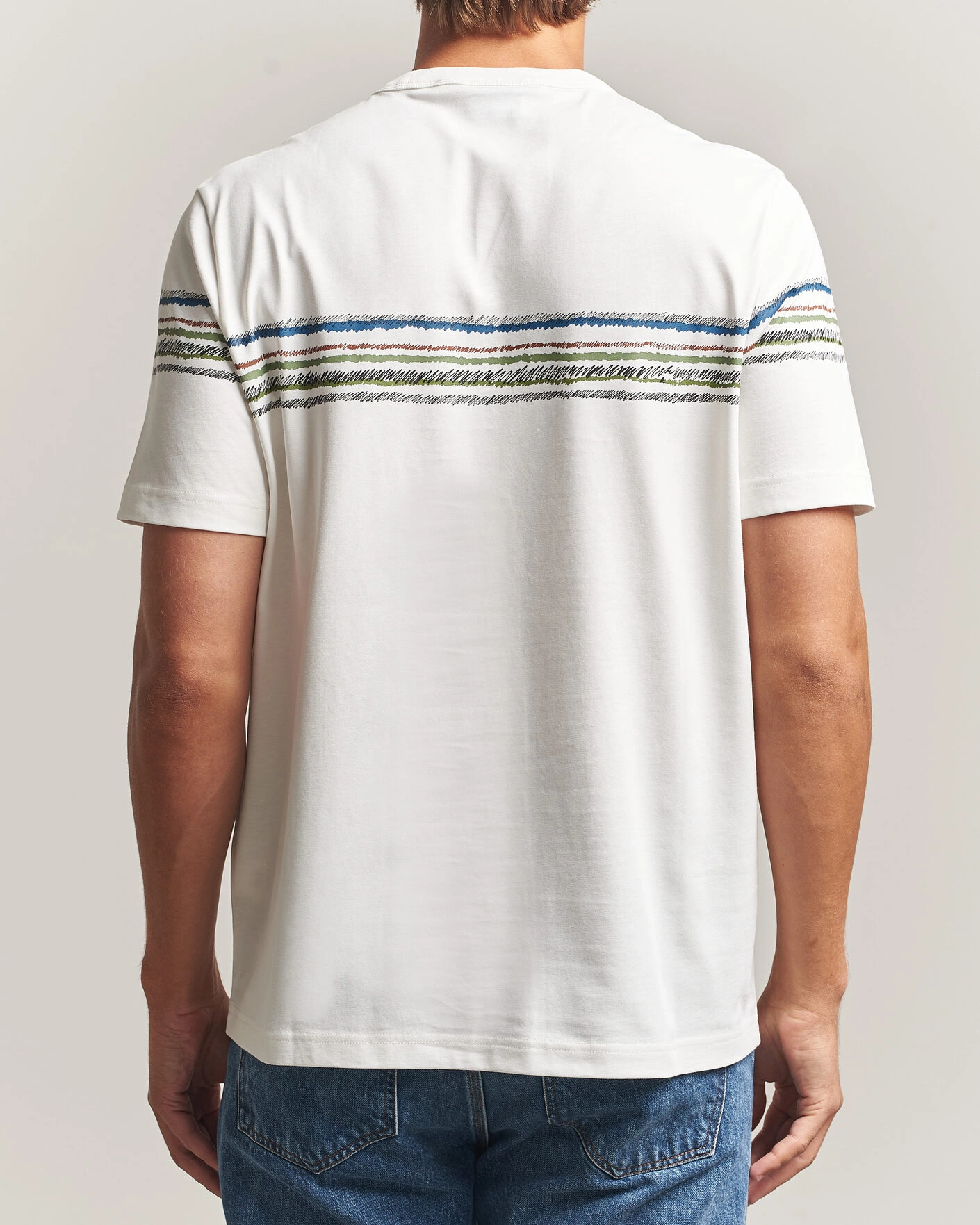 Herr | T-Shirts | PS Paul Smith | Stripes Crew Neck T-Shirt White