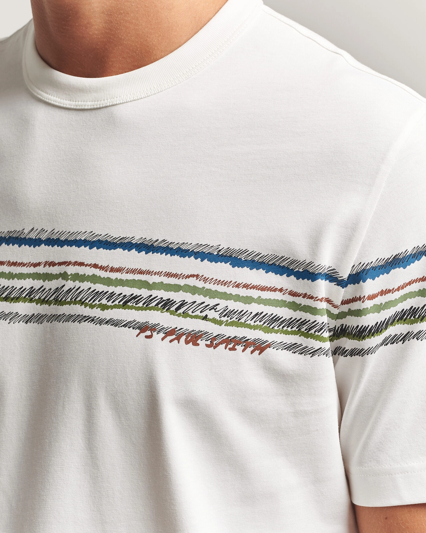 Herr | T-Shirts | PS Paul Smith | Stripes Crew Neck T-Shirt White