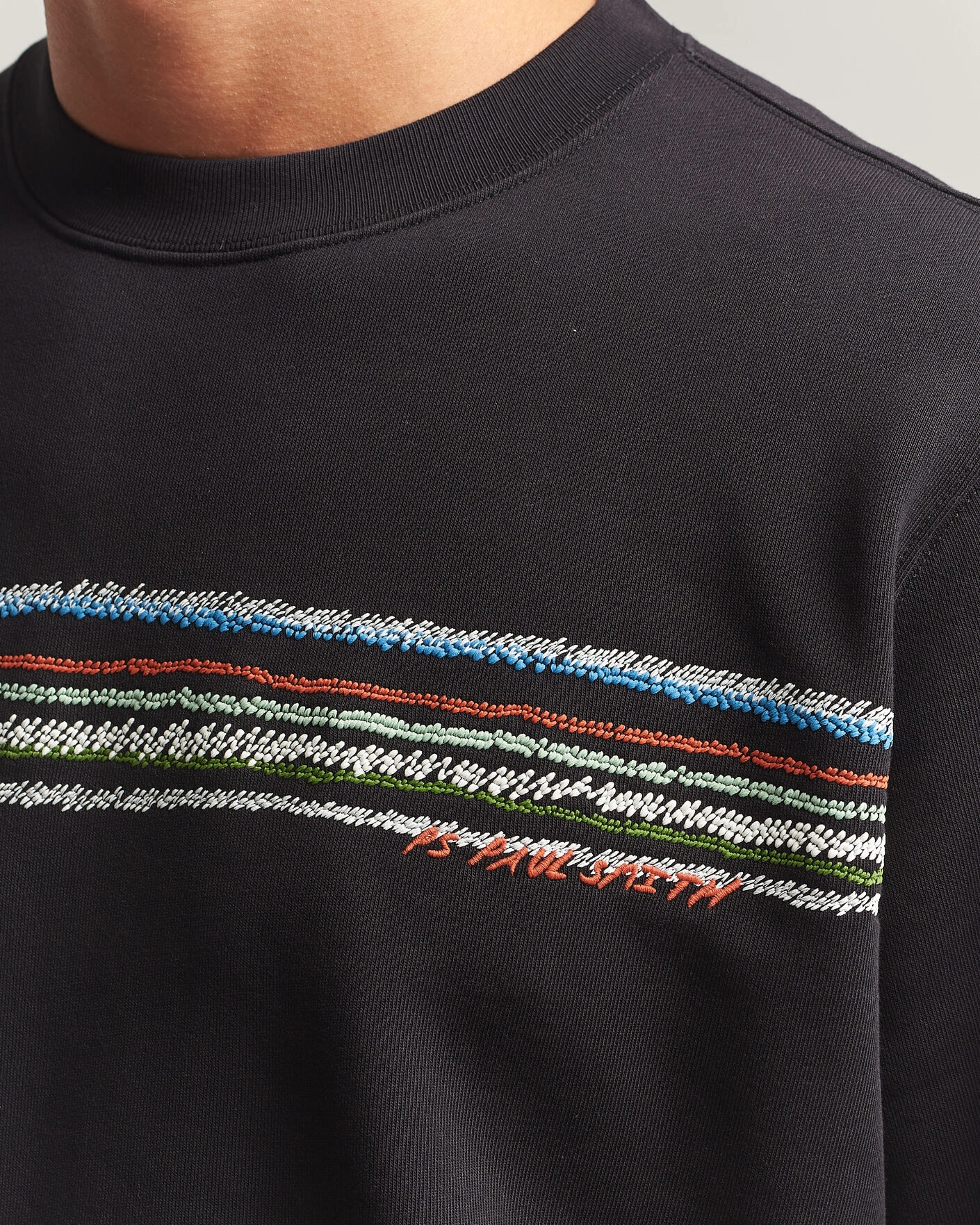 Herr | Tröjor | PS Paul Smith | Stripes Crew Neck Sweatshirt Black