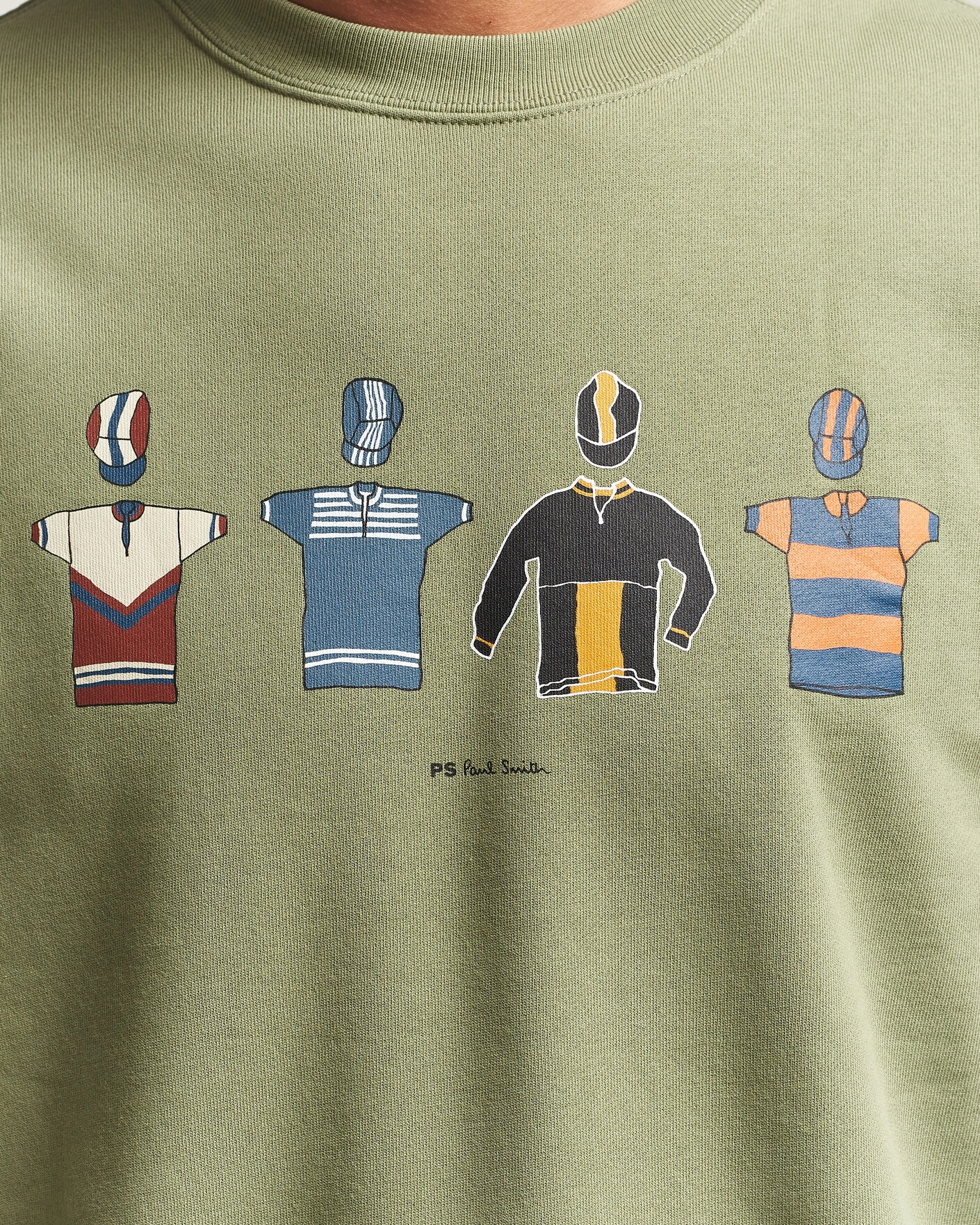 Herr | Tröjor | PS Paul Smith | Cycle Jersey's Crew Sweatshirt Green
