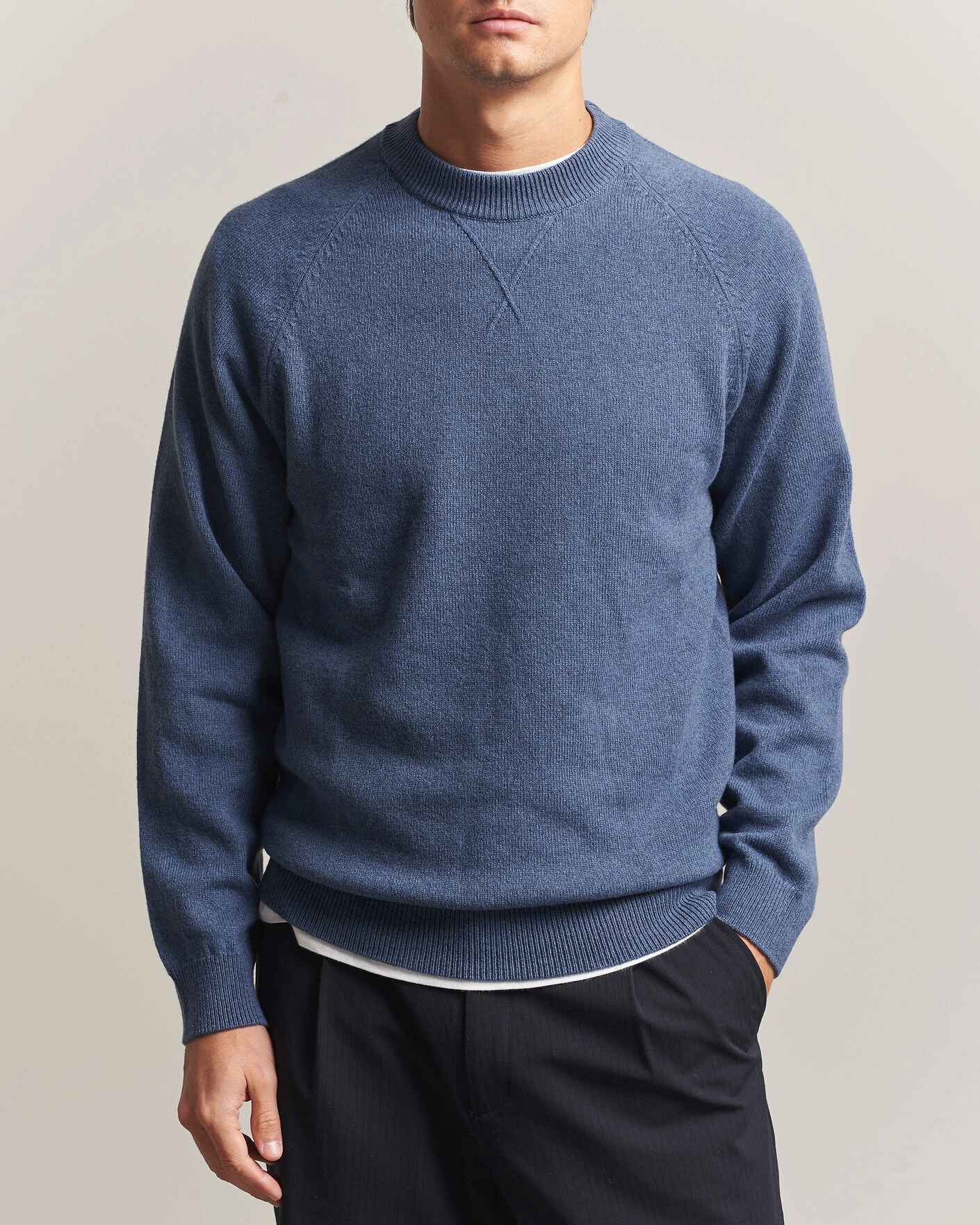 Herr | Tröjor | PS Paul Smith | Wool Knitted Sweater Blue