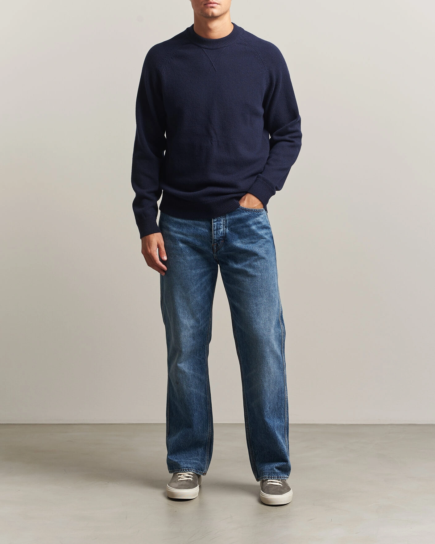 Herr | Tröjor | PS Paul Smith | Wool Knitted Sweater Navy