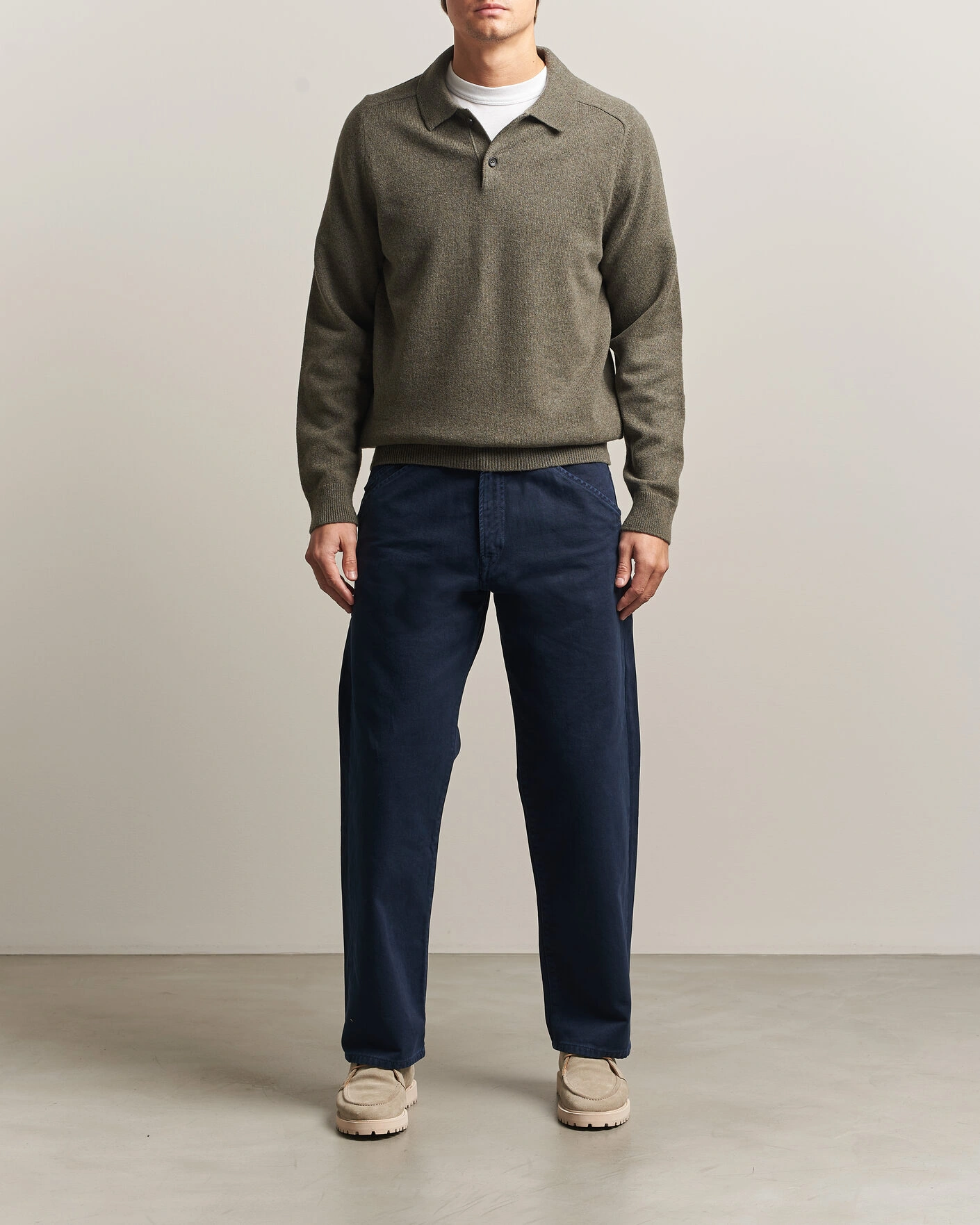Herr | Tröjor | PS Paul Smith | Wool Knitted Polo Green