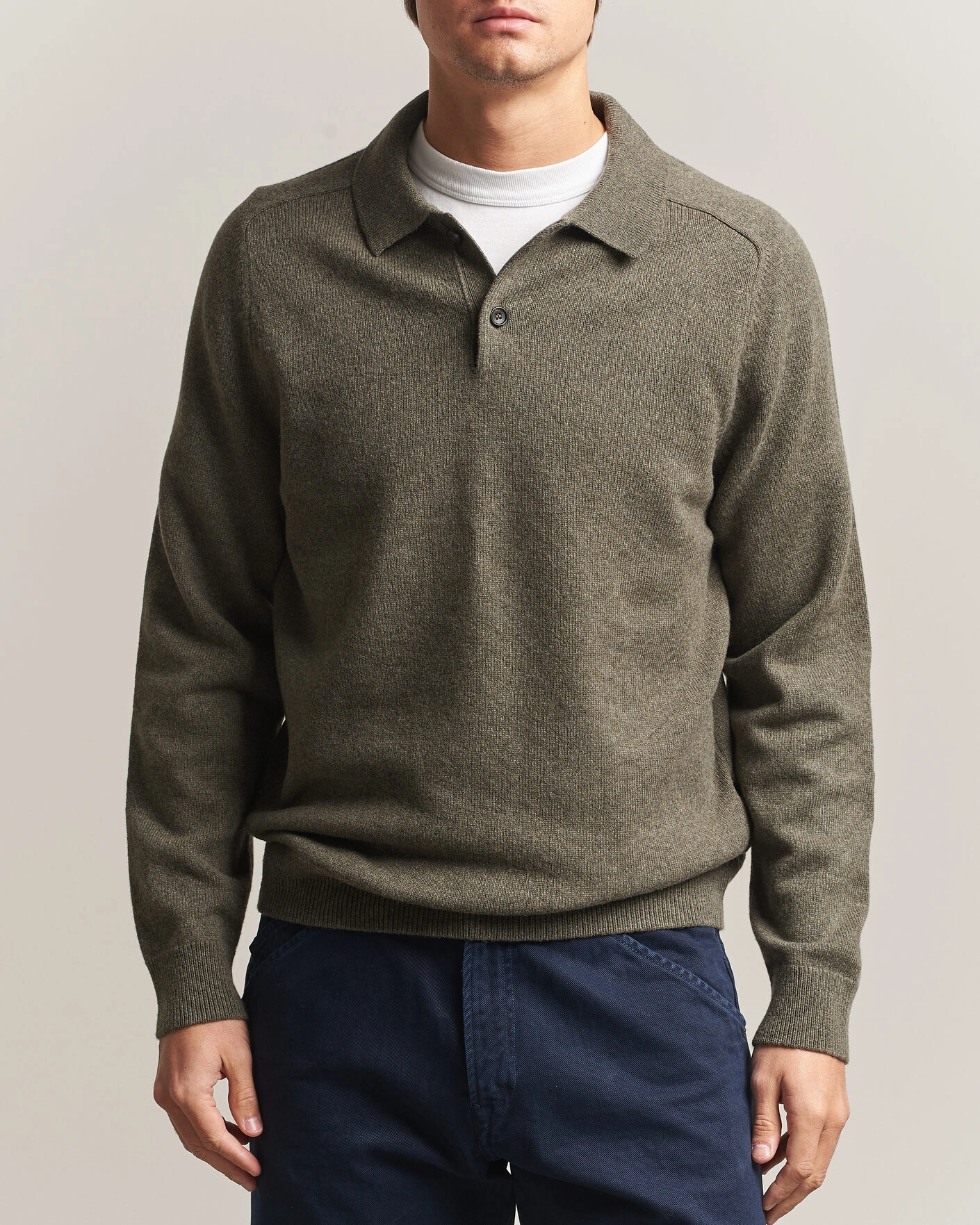 Herr | Tröjor | PS Paul Smith | Wool Knitted Polo Green