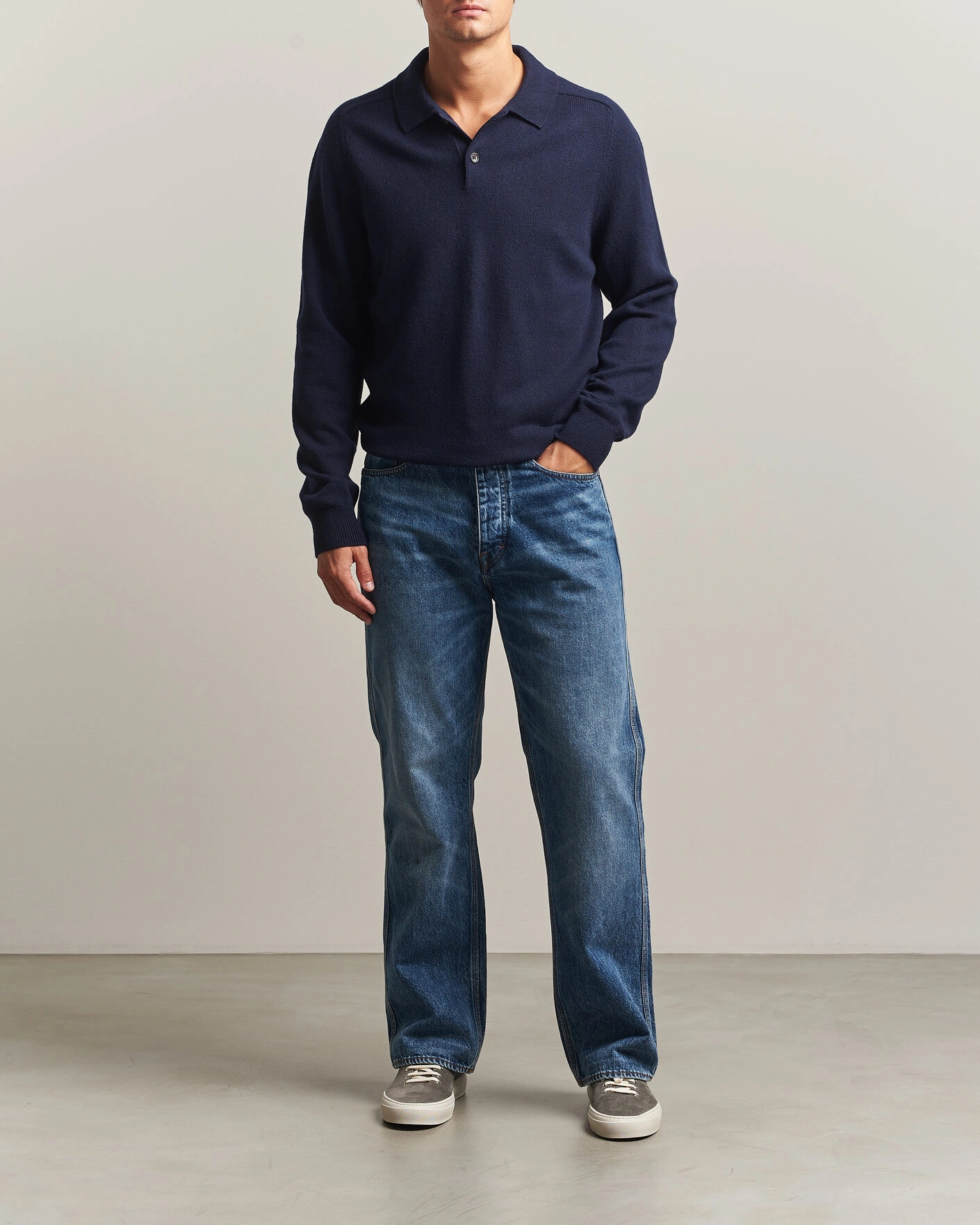 Herr | Tröjor | PS Paul Smith | Wool Knitted Polo Navy
