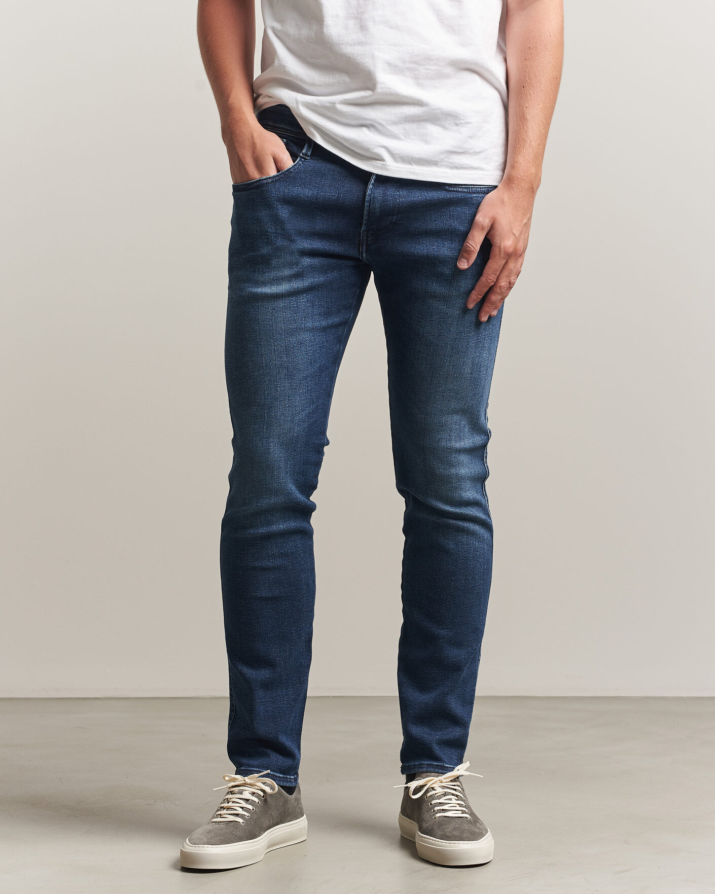 Herr | Jeans | Replay | Anbass Powerstretch Jeans Dark Blue