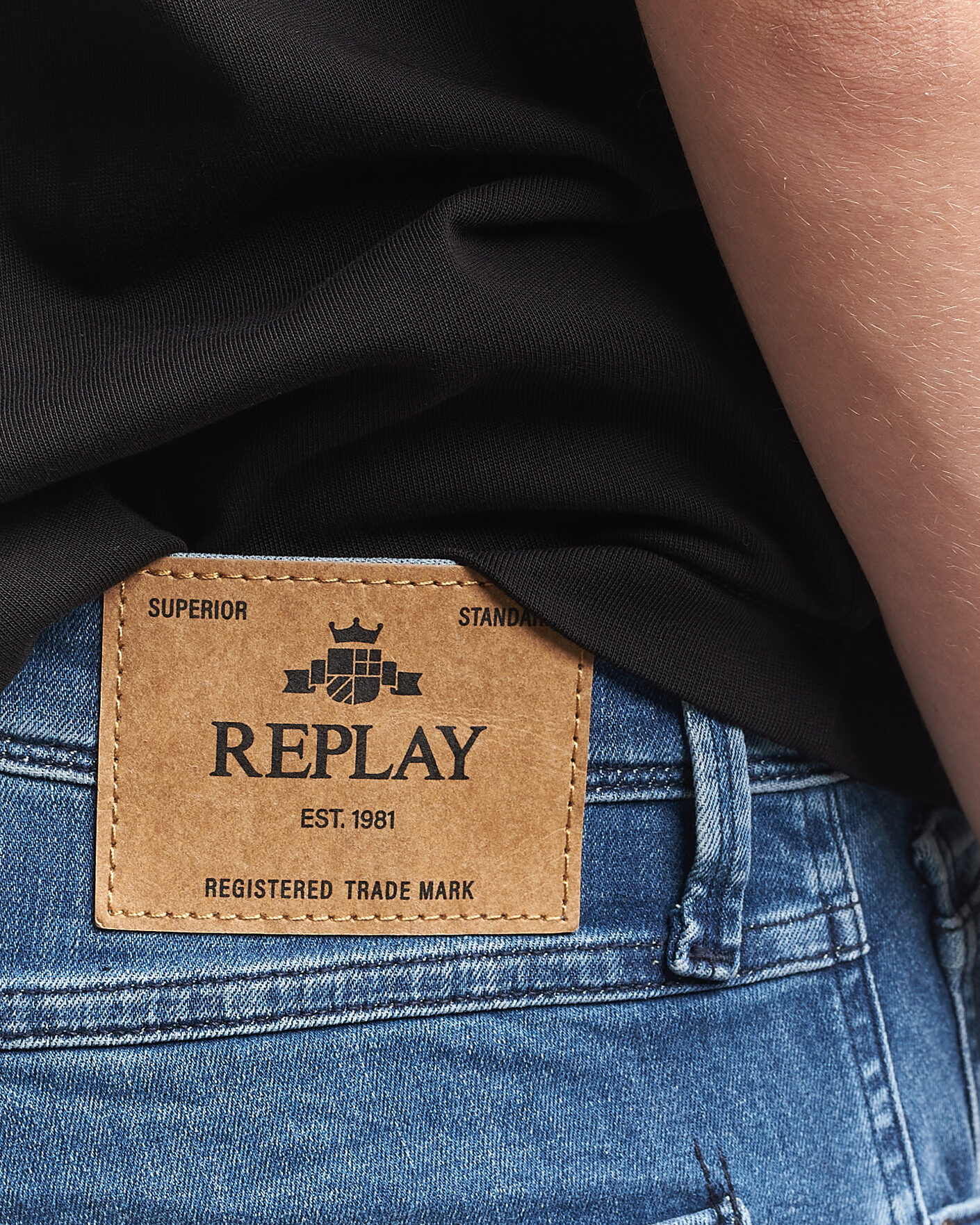 Herr | Jeans | Replay | Anbass Powerstretch Jeans Medium Blue