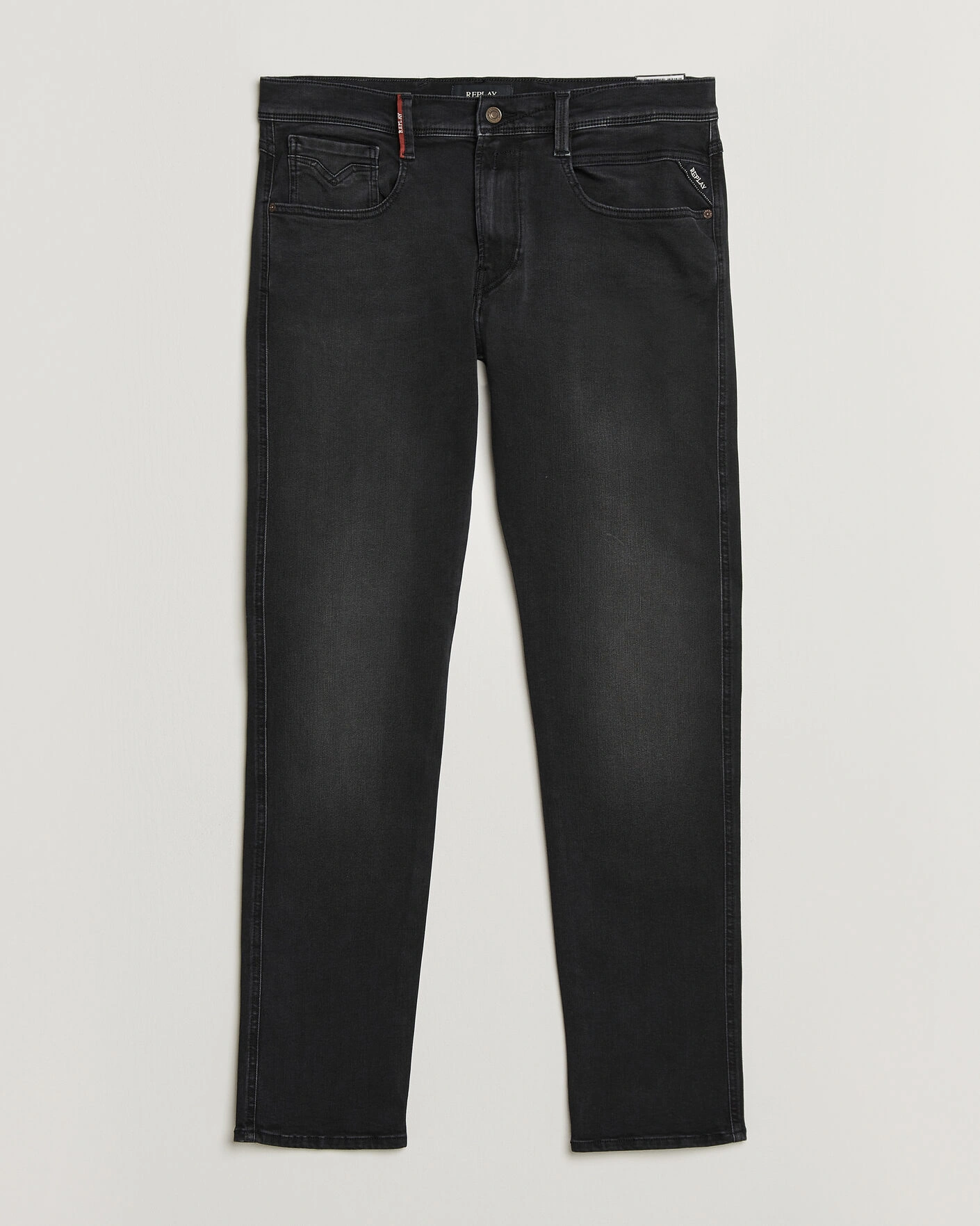 Herr | Jeans | Replay | Anbass Hyperflex Jeans Washed Black