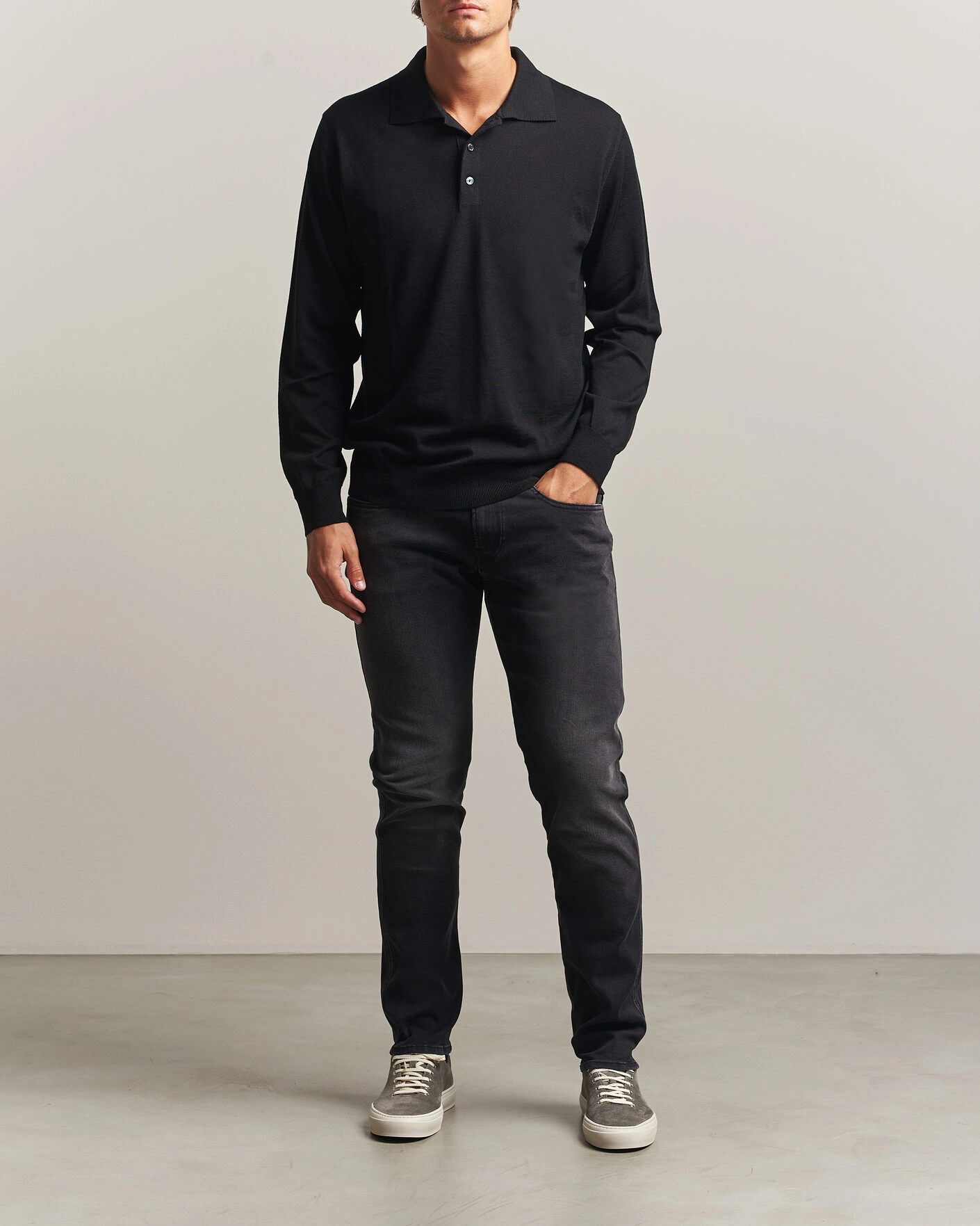 Herr | Jeans | Replay | Anbass Hyperflex Jeans Washed Black