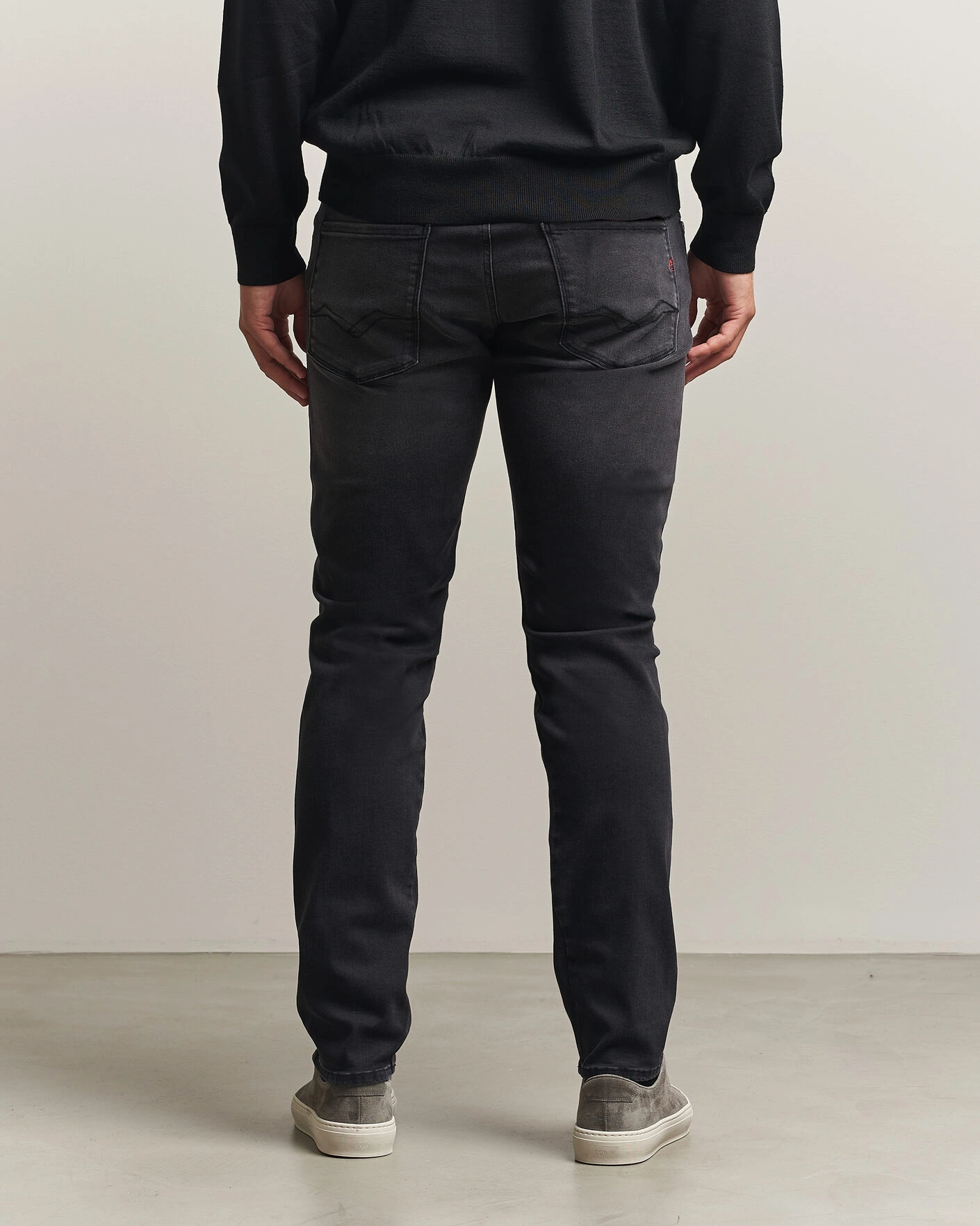 Herr | Jeans | Replay | Anbass Hyperflex Jeans Washed Black