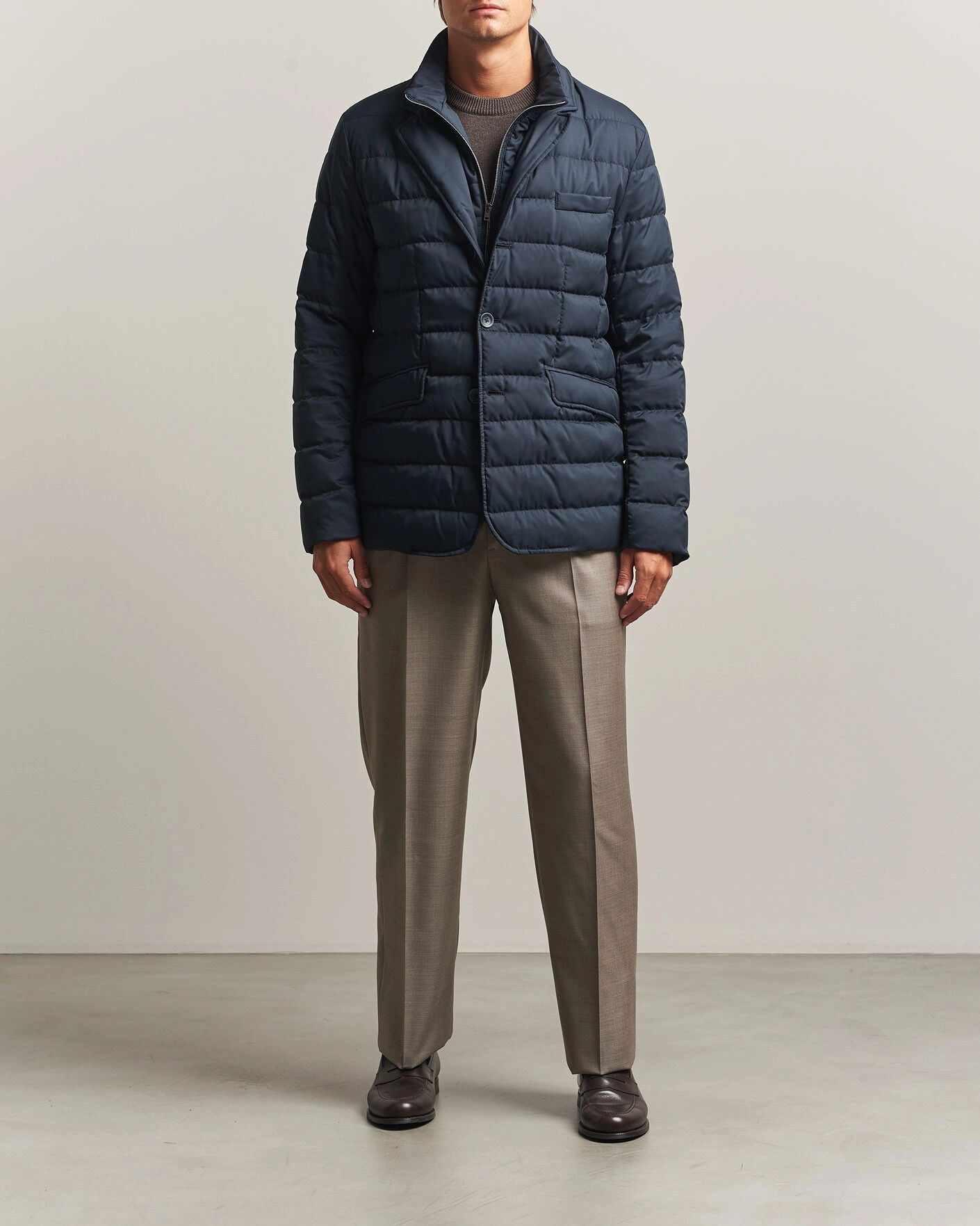 Herr | Jackor | Herno | Nylon Down Blazer Navy