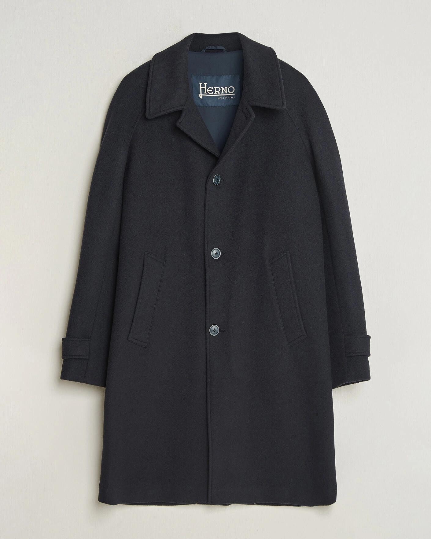 Herr | Jackor | Herno | Raglan Wool Coat Navy