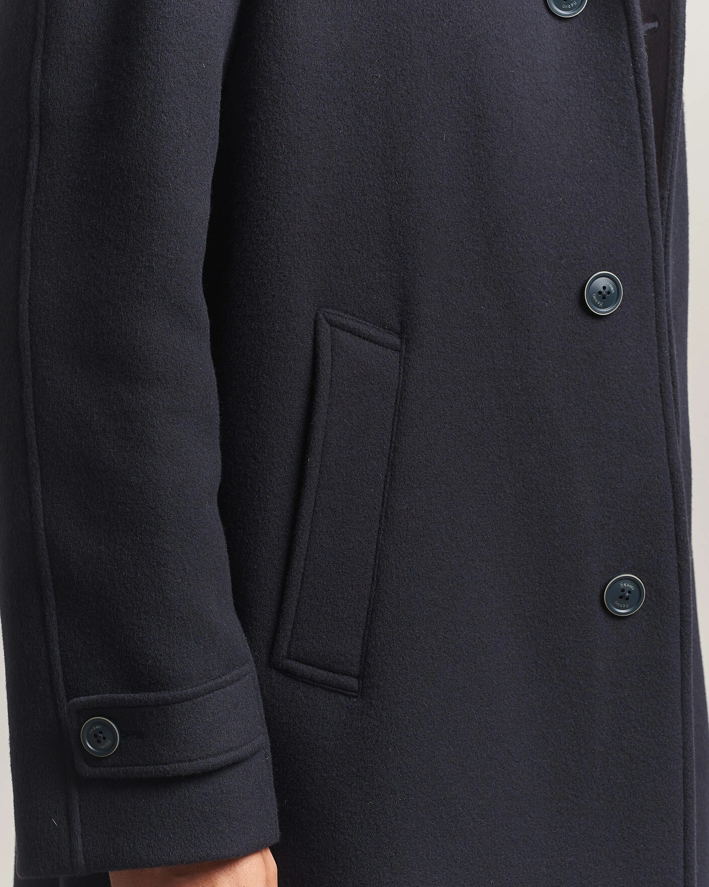 Herr | Jackor | Herno | Raglan Wool Coat Navy