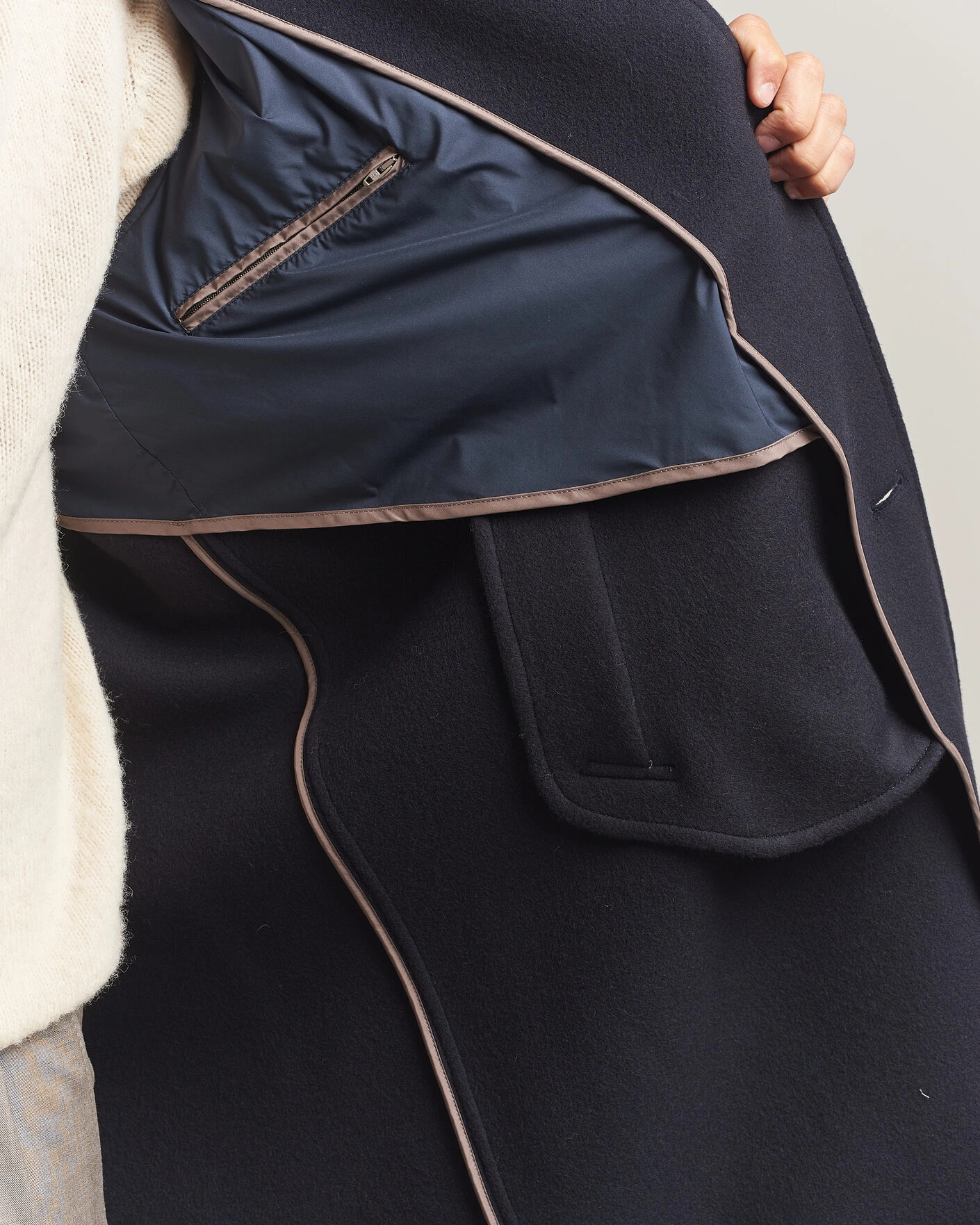 Herr | Jackor | Herno | Raglan Wool Coat Navy