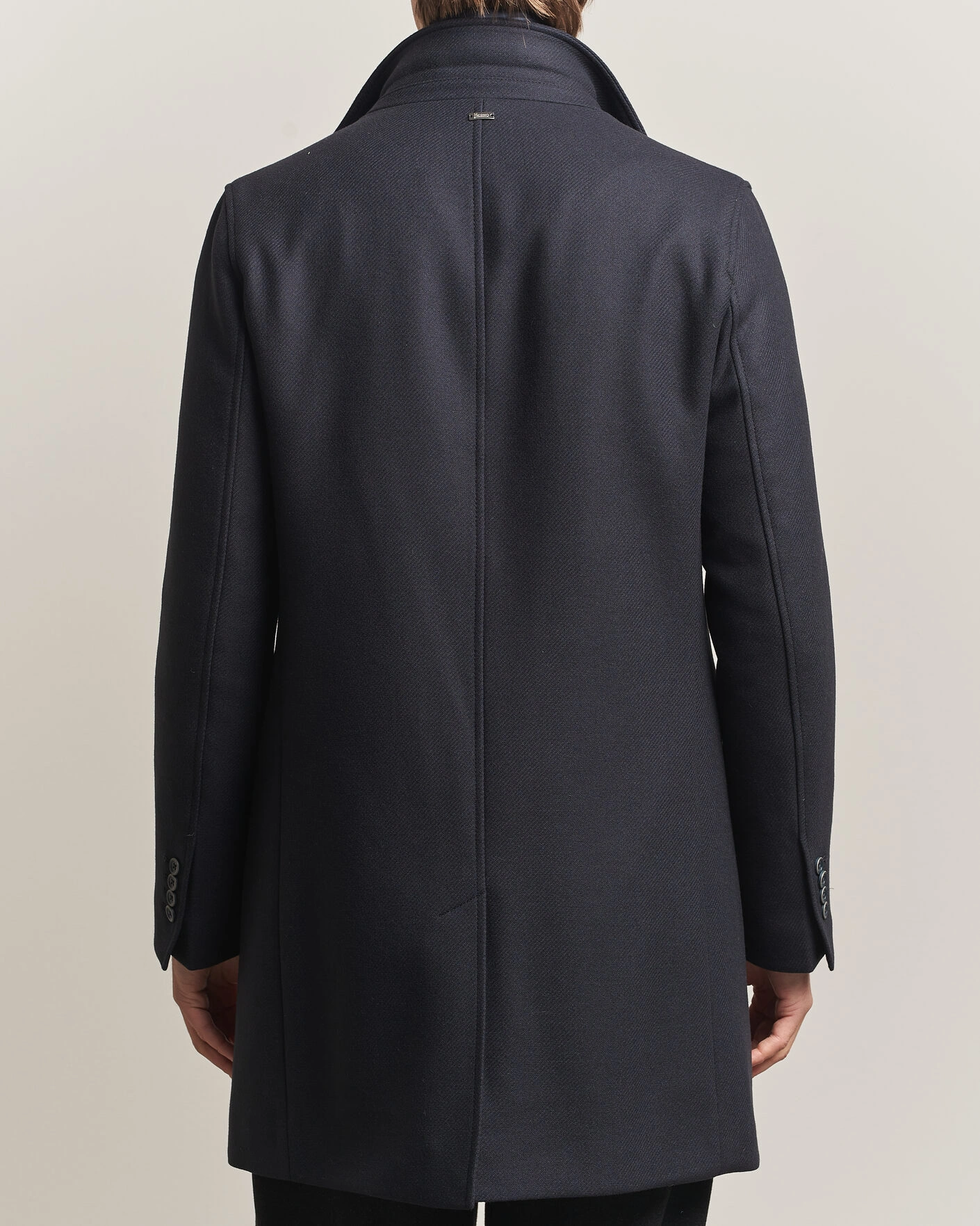 Herr | Jackor | Herno | Wool Zip Coat Navy