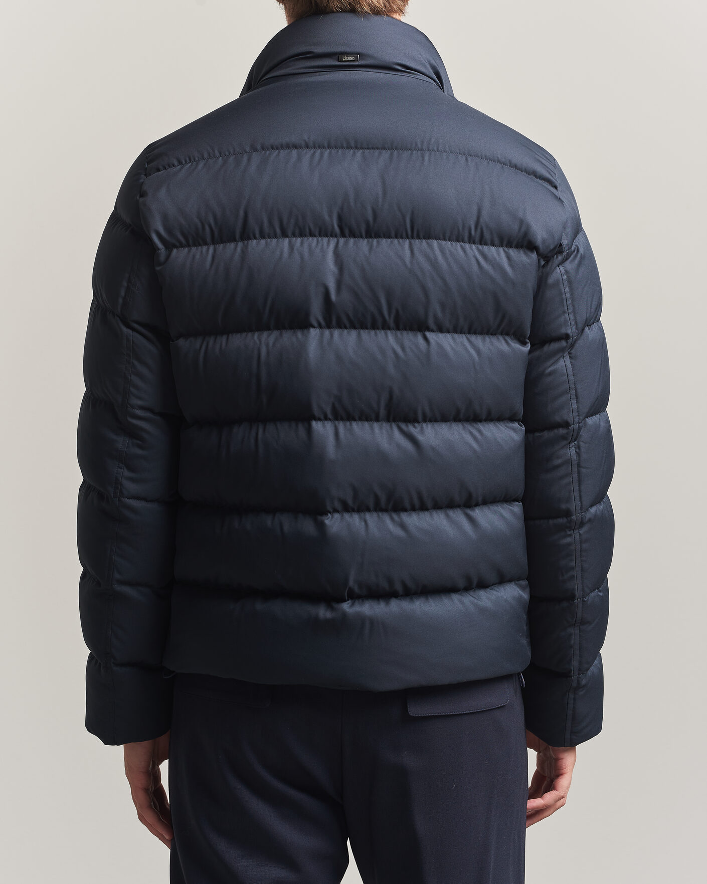 Herr | Jackor | Herno | Faux Fur Down Jacket Navy