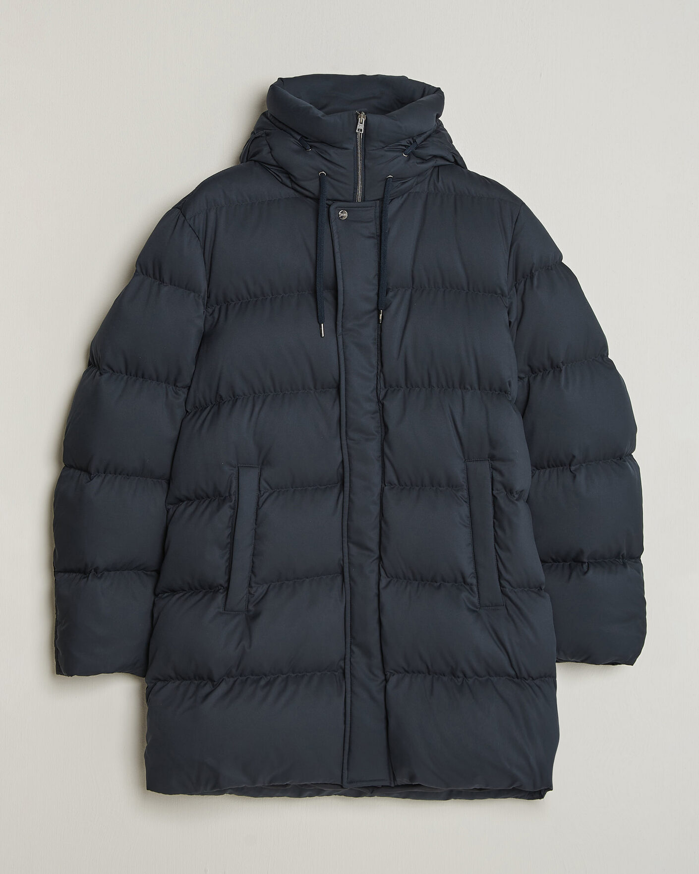 Herr | Jackor | Herno | Faux Fur Down Parka Navy