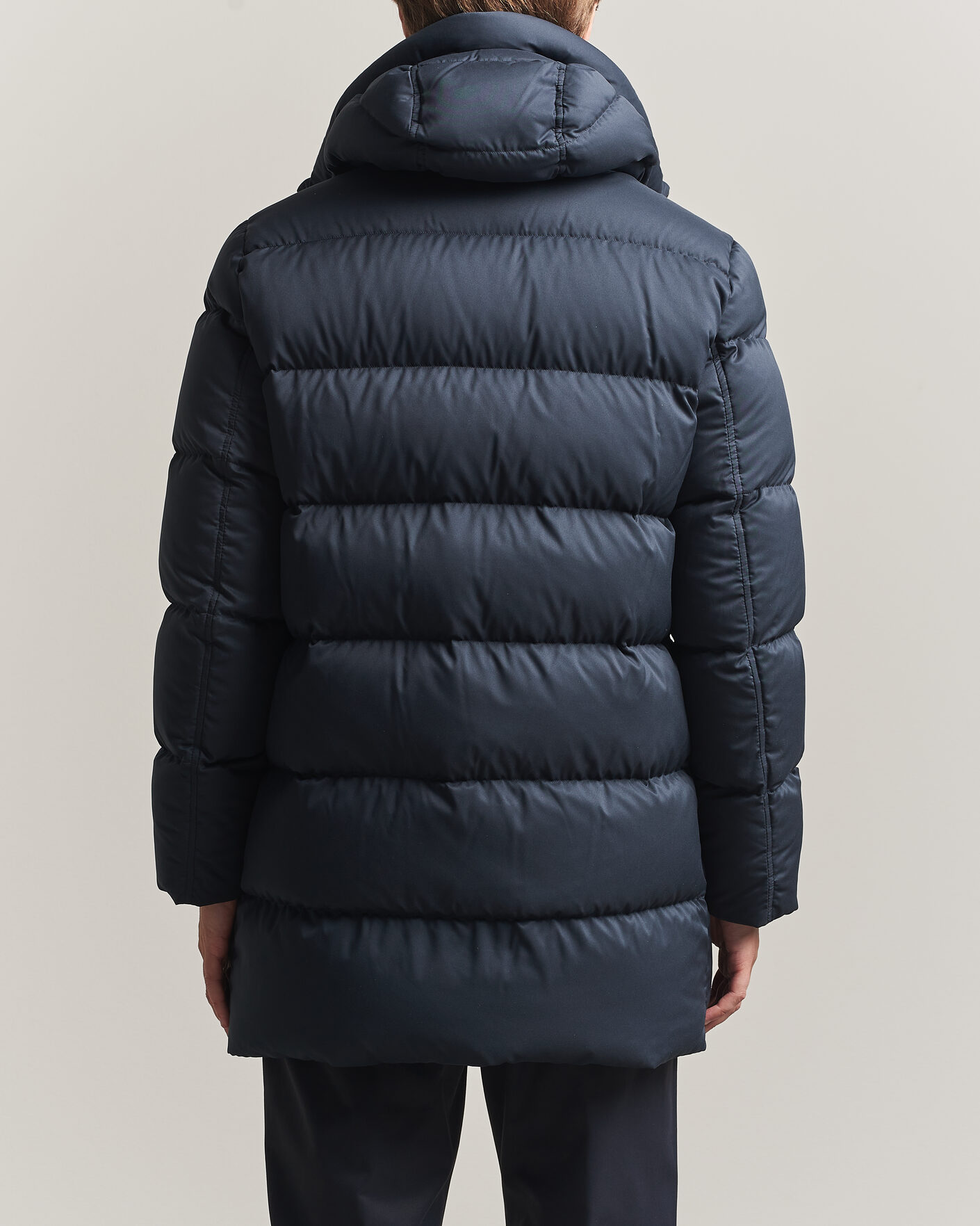 Herr | Jackor | Herno | Faux Fur Down Parka Navy