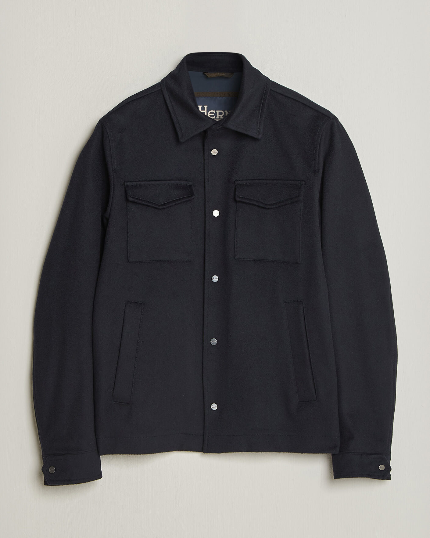Herr | Jackor | Herno | Cashmere Overshirt Navy