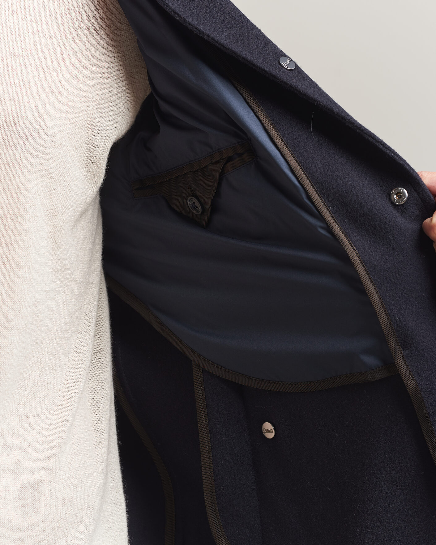 Herr | Jackor | Herno | Cashmere Overshirt Navy