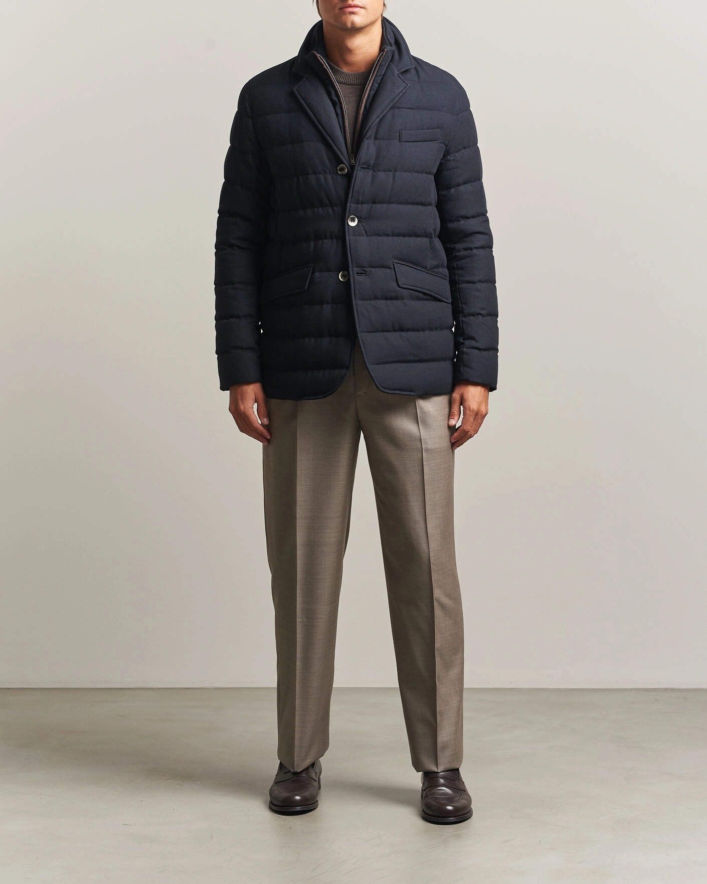 Herr |  | Herno | Flannel Down Blazer Navy