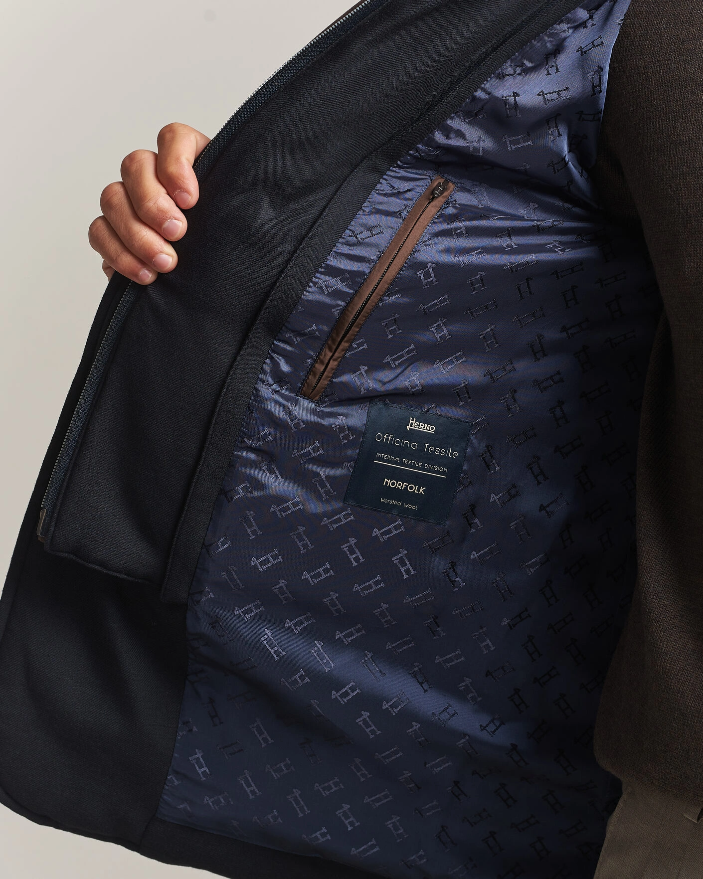 Herr | Jackor | Herno | Flannel Down Blazer Navy